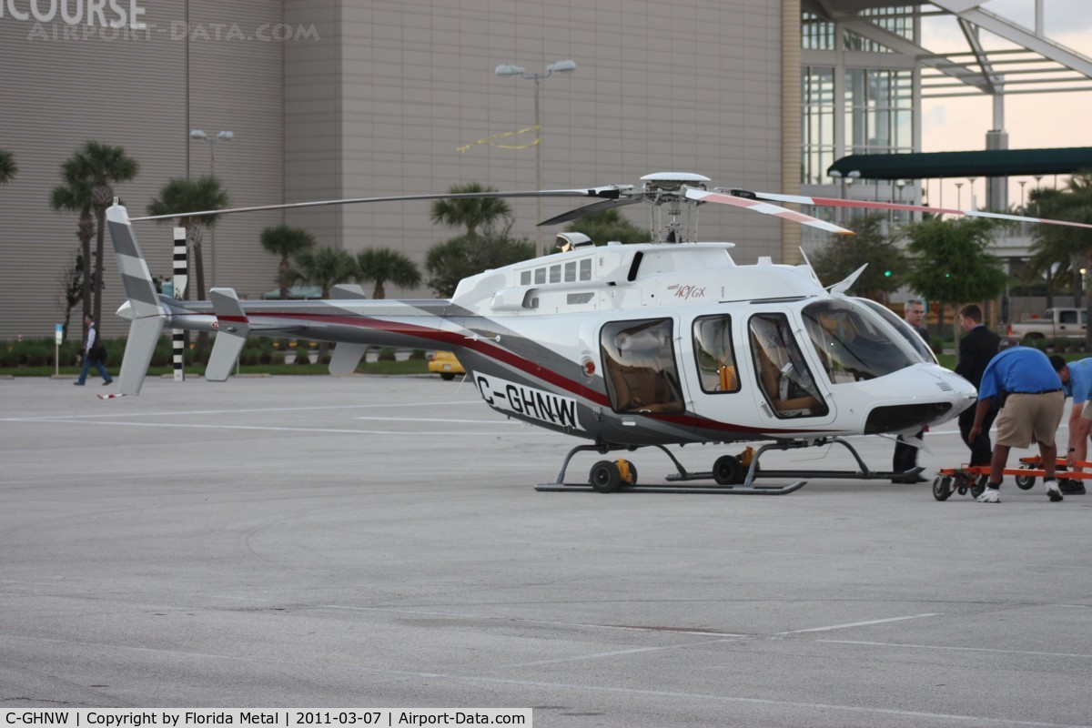 C-GHNW, 2010 Bell 407 C/N 54300, Bell 407 leaving Heliexpo