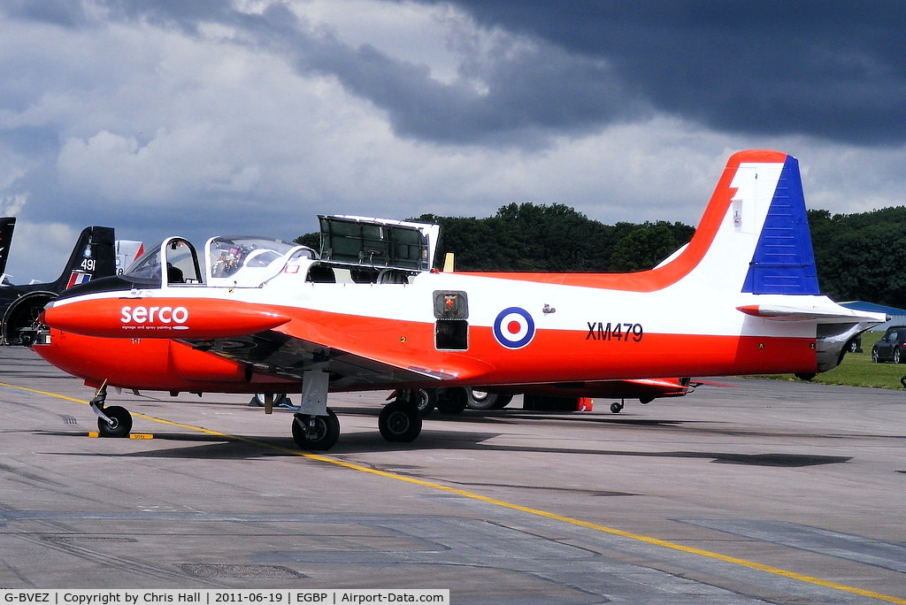 G-BVEZ, 1960 Hunting P-84 Jet Provost T.3A C/N PAC/W/9287, Newcastle Jet Provost Company's T3 prior to its display at the Cotswold Airshow