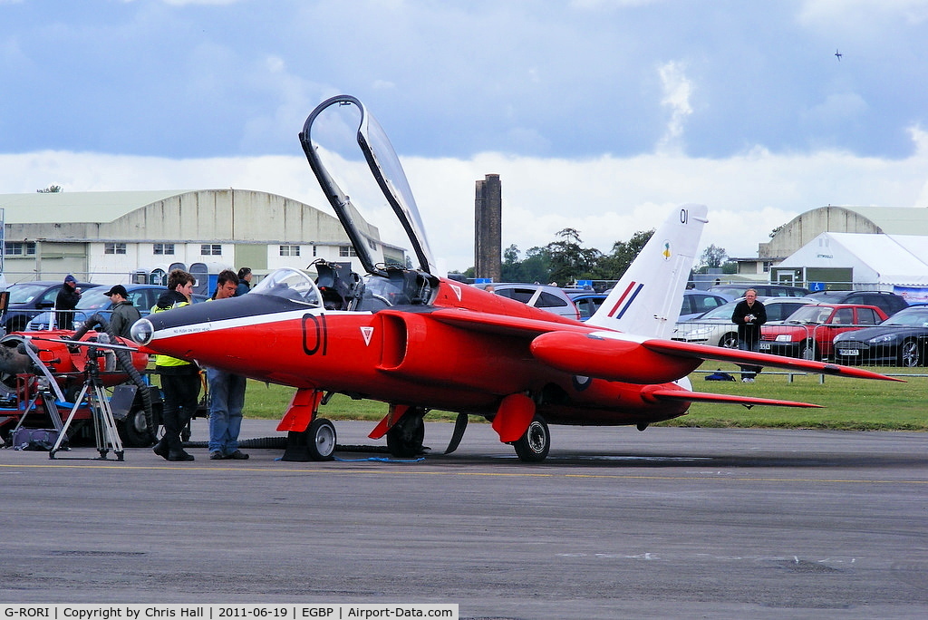 G-RORI, 1963 Hawker Siddeley Gnat T.1 C/N FL549, Heritage Aircraft Ltd Gnat prior to its display at the Cotswold Airshow