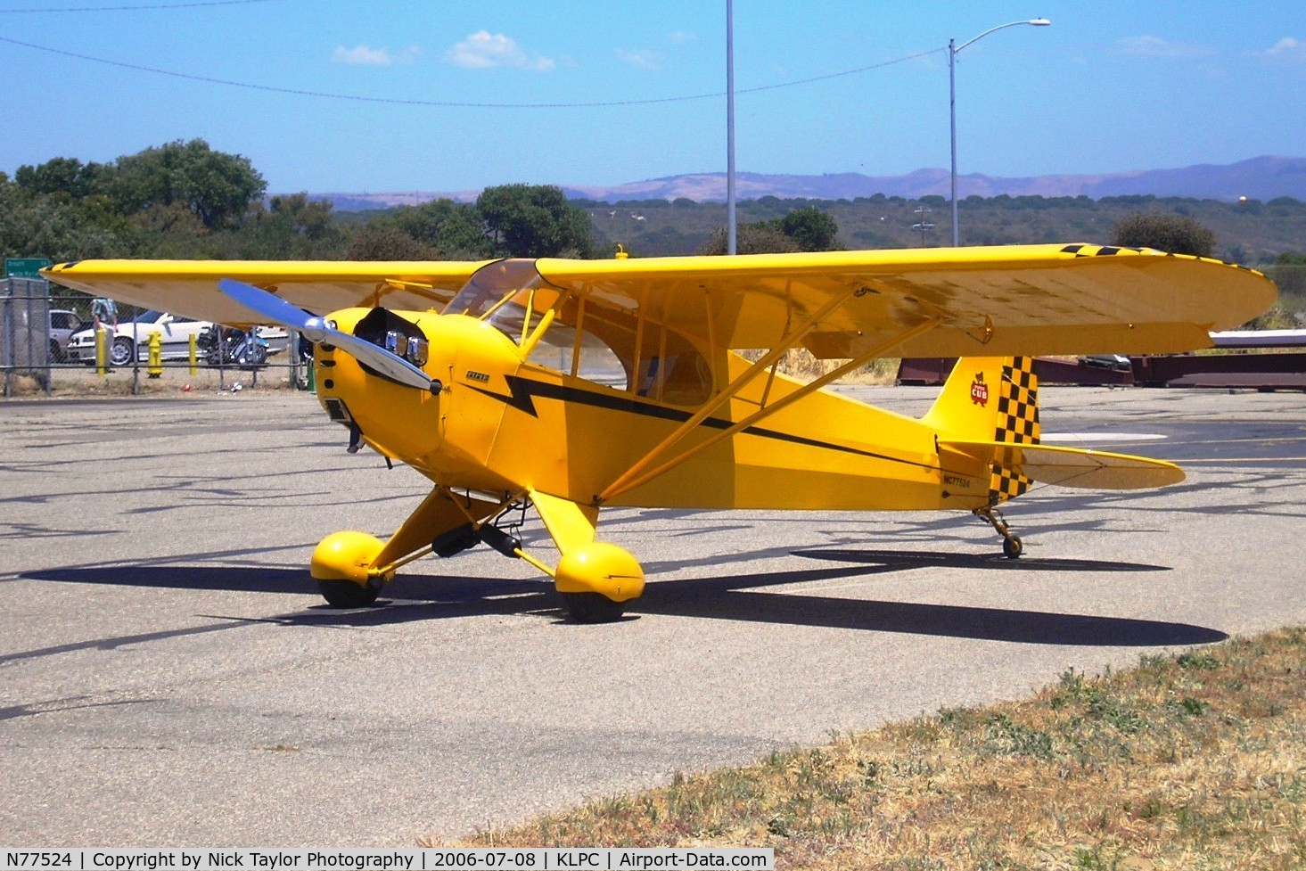 N77524, 1946 Piper J3C-65 Cub Cub C/N 22015, On display at the Lompoc Piper Cub Fly in