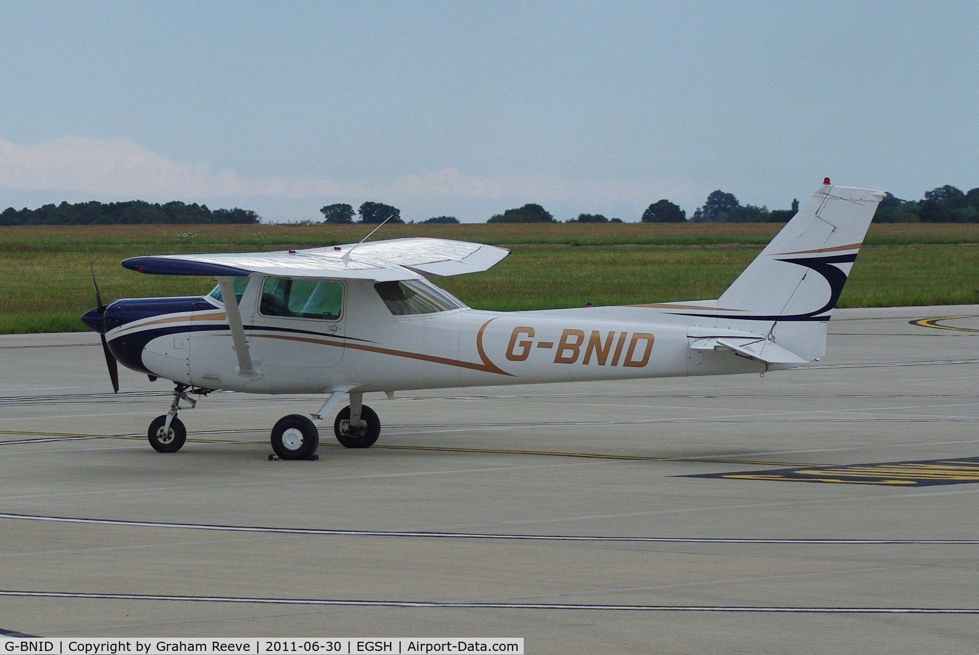 G-BNID, 1981 Cessna 152 C/N 152-84931, Parked at Norwich.