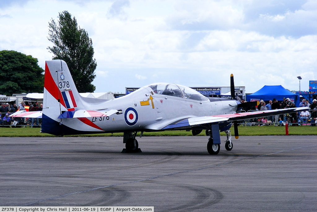 ZF378, 1992 Short S-312 Tucano T1 C/N S121/T92, 2011 Display solo display Tucano at the Cotswold Airshow
