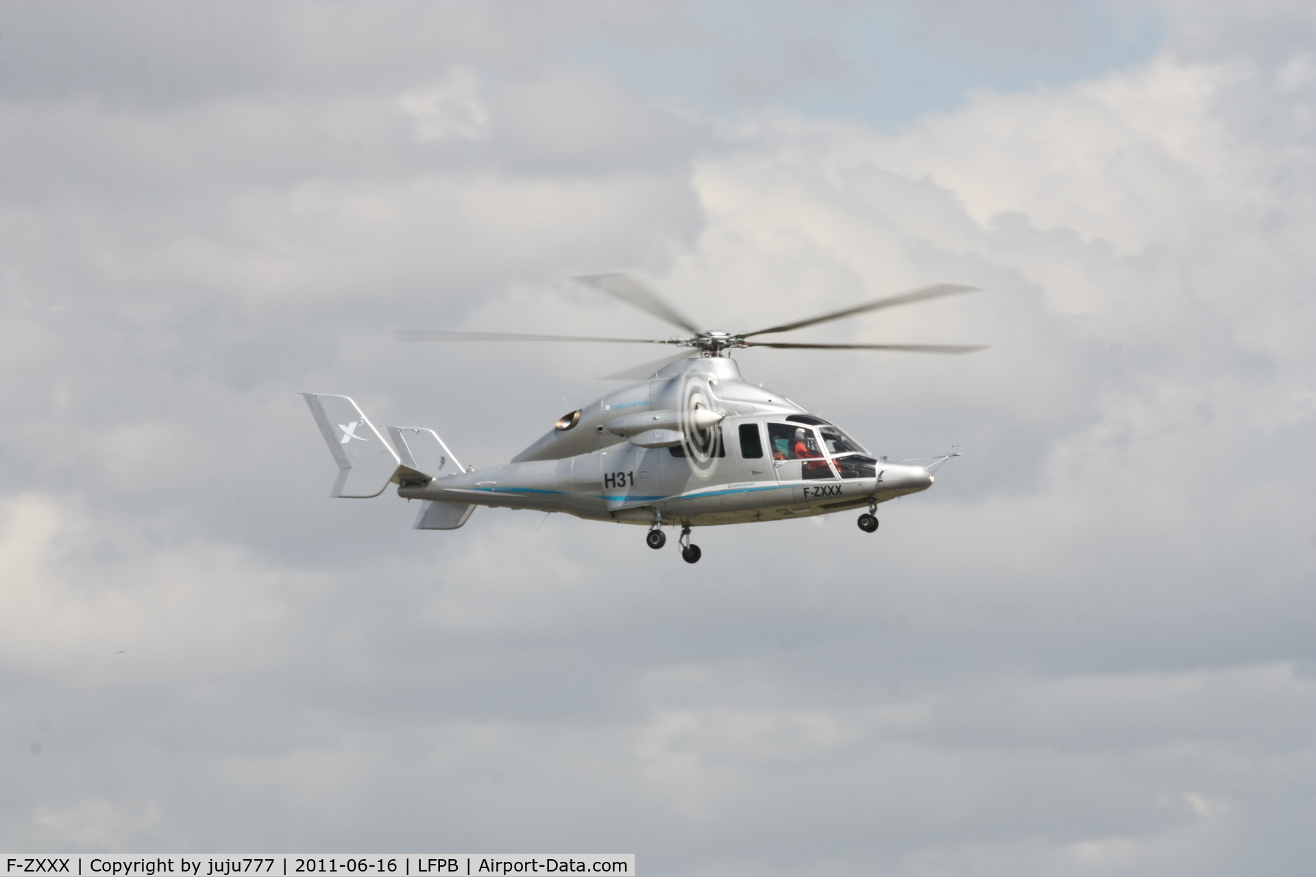 F-ZXXX, 2010 Eurocopter X3 C/N 0001, on training for SIAE 2011