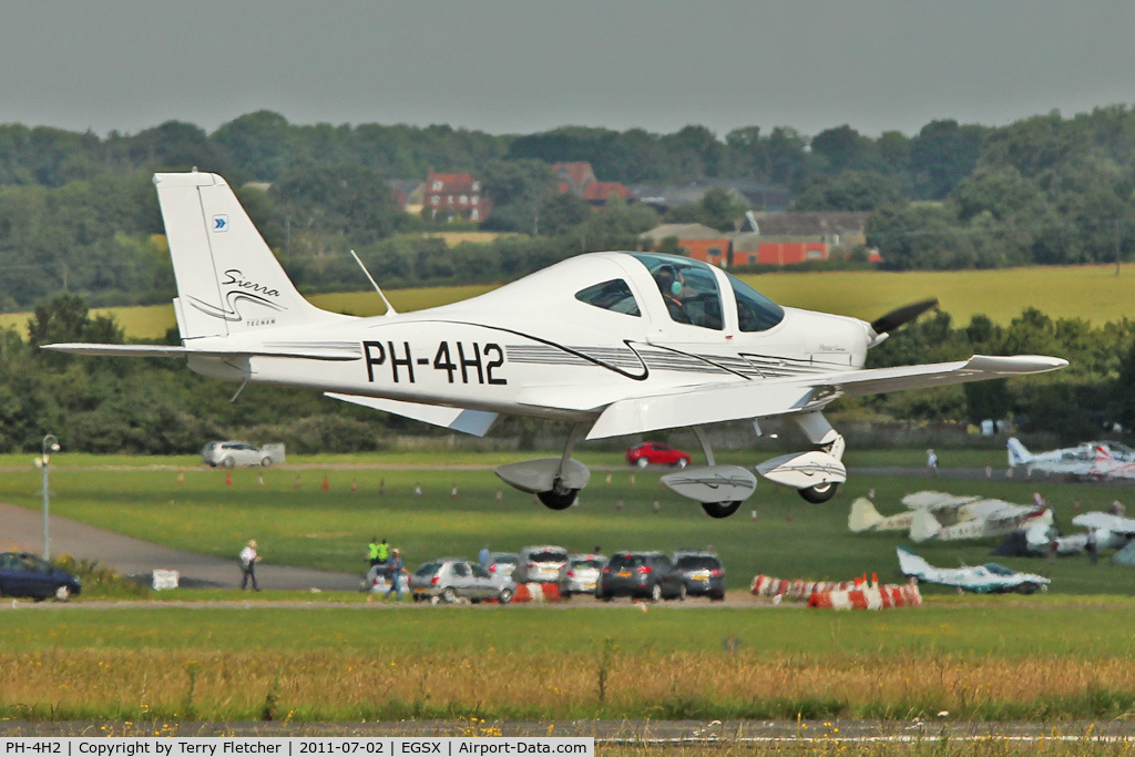 PH-4H2, 2010 Tecnam P-2002JF Sierra C/N 457, 2010 Tecnam P-2002JF Sierra arriving at North Weald , UK - a visitor from Netherlands for the Air Britain Fly-In