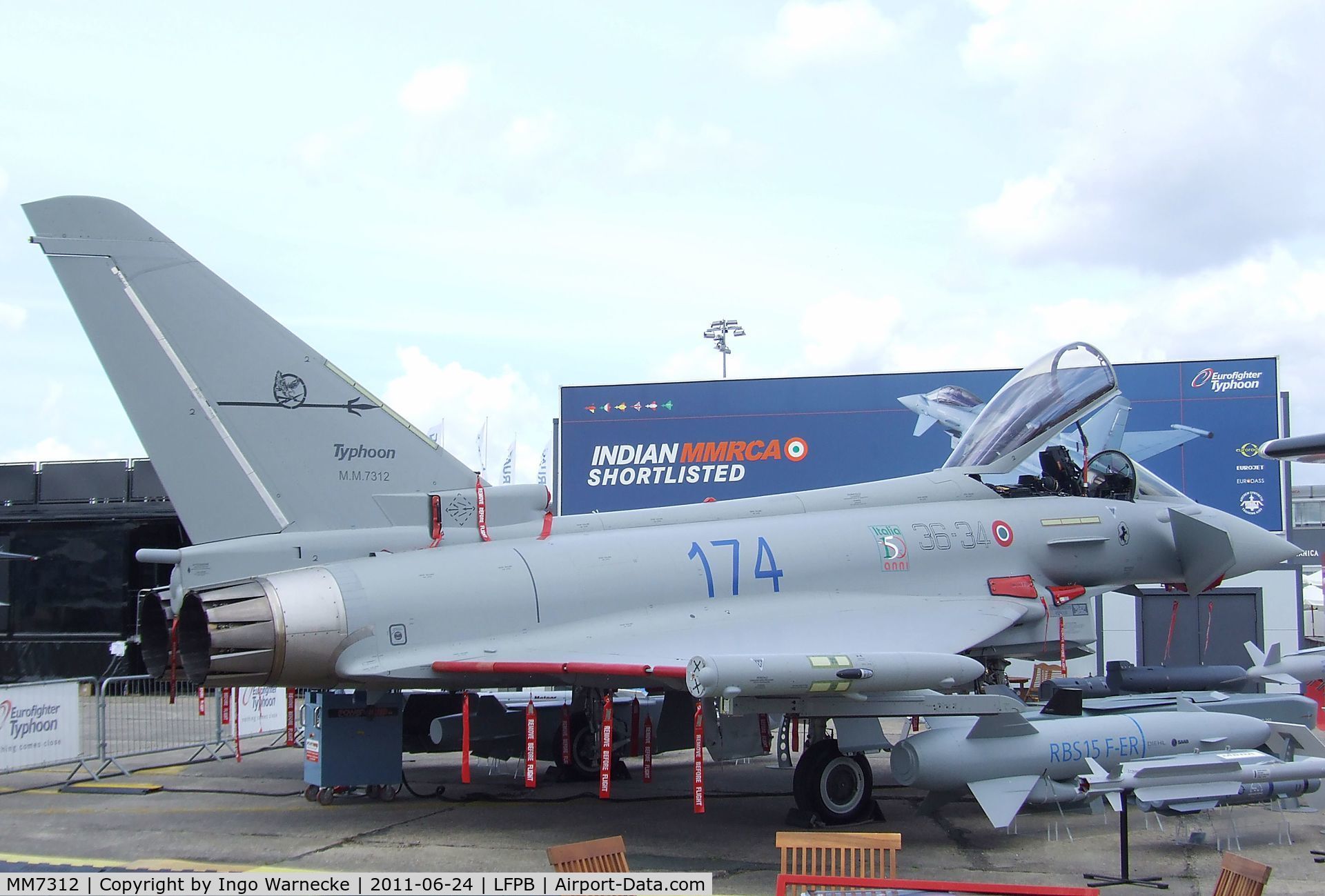 MM7312, Eurofighter EF-2000 Typhoon S C/N IS044, Eurofighter EF2000 Typhoon of the Aeronautica Militare Italiana AMI (Italian Air Force) at the Aerosalon 2011, Paris