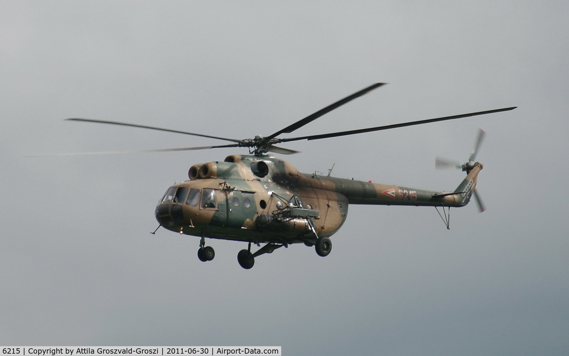 6215, 1980 Mil Mi-8T Hip C/N 226215, Cegléd in airspace