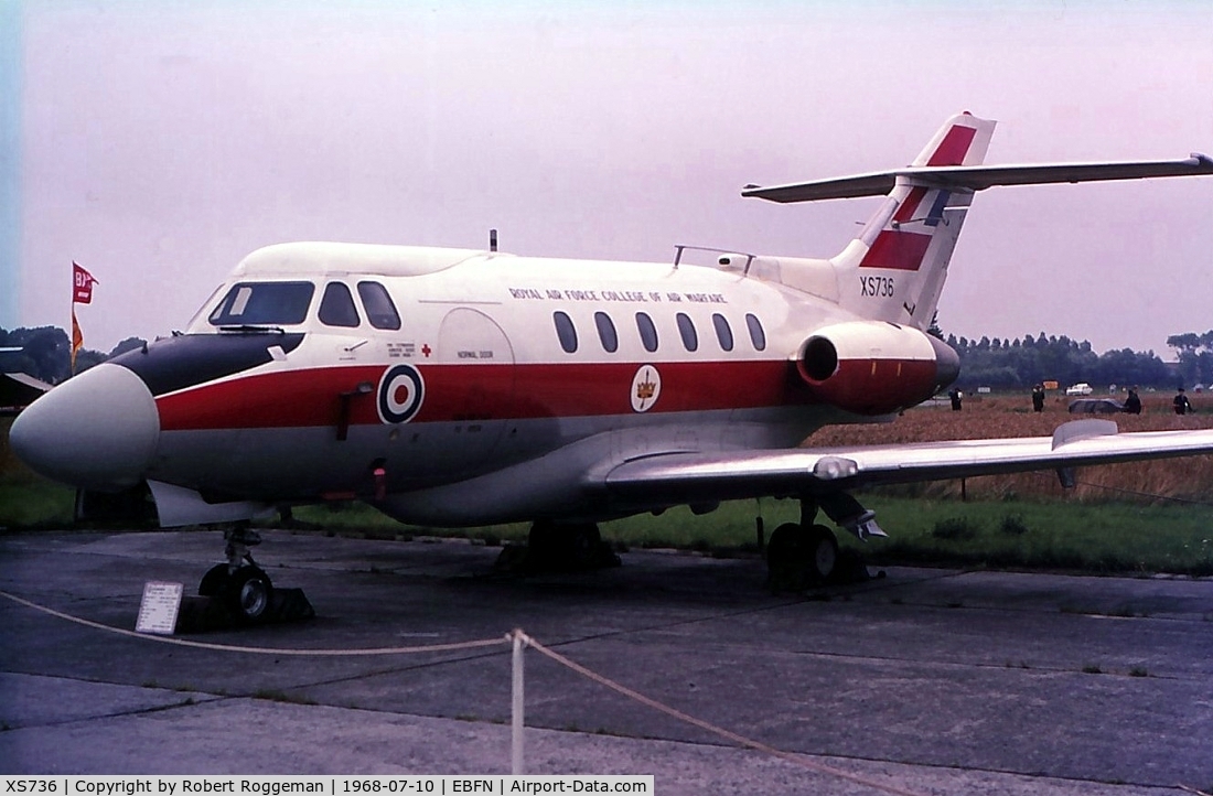 XS736, 1966 Hawker Siddeley HS.125 Dominie T.1 C/N 25072, ROYAL AIR FORCE COLLEGE OF AIR WARFARE.1968.