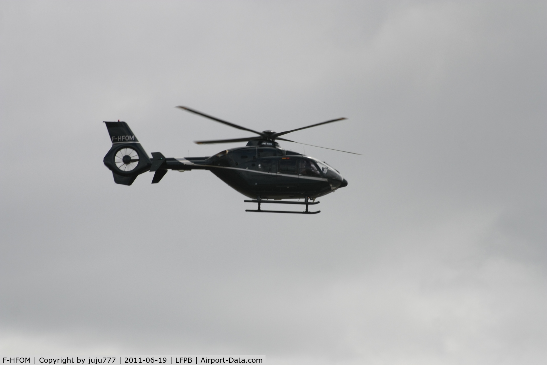 F-HFOM, 2007 Eurocopter EC-135T-2+ C/N 0581, on transit at Le Bourget