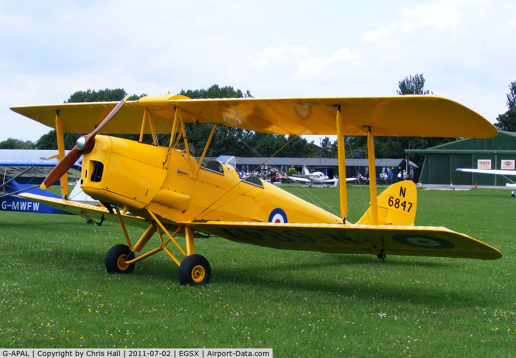 G-APAL, 1939 De Havilland DH-82A Tiger Moth II C/N 82102, at the Air Britain flyin