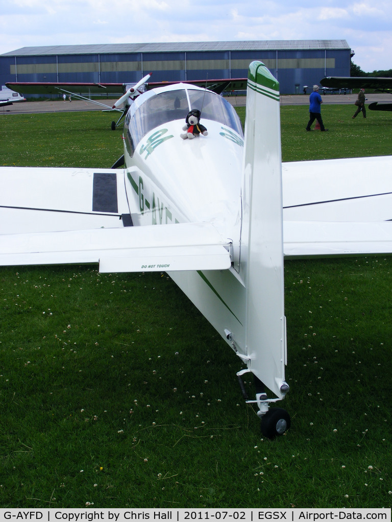 G-AYFD, 1970 Rollason Druine D-62B Condor C/N RAE/645, at the Air Britain flyin