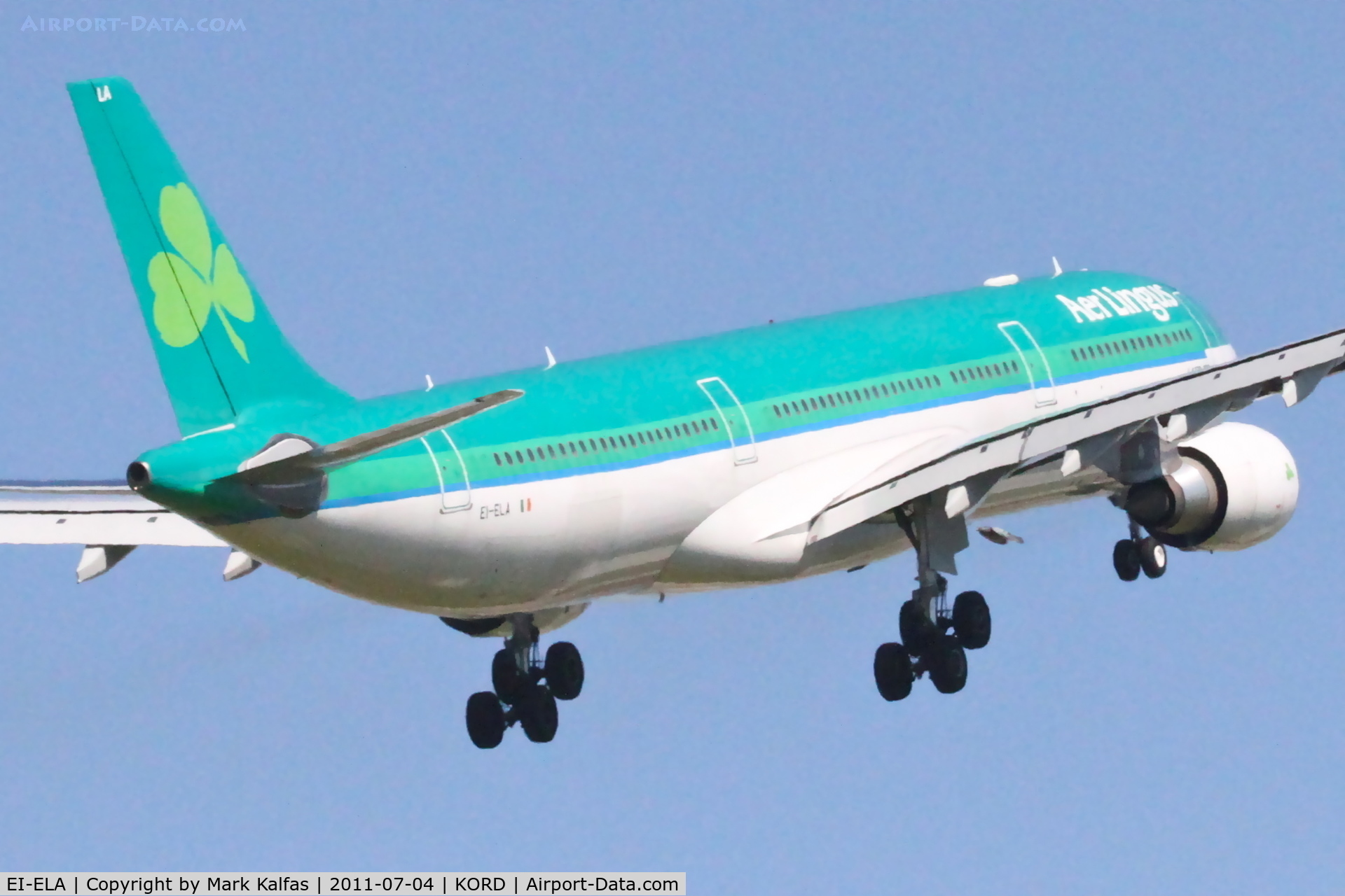 EI-ELA, 2010 Airbus A330-302X C/N 1106, Air Lingus Airbus A330-302X, EIN125 arriving from Dublin/EIDW, on the missed approach RWY 14R KORD.