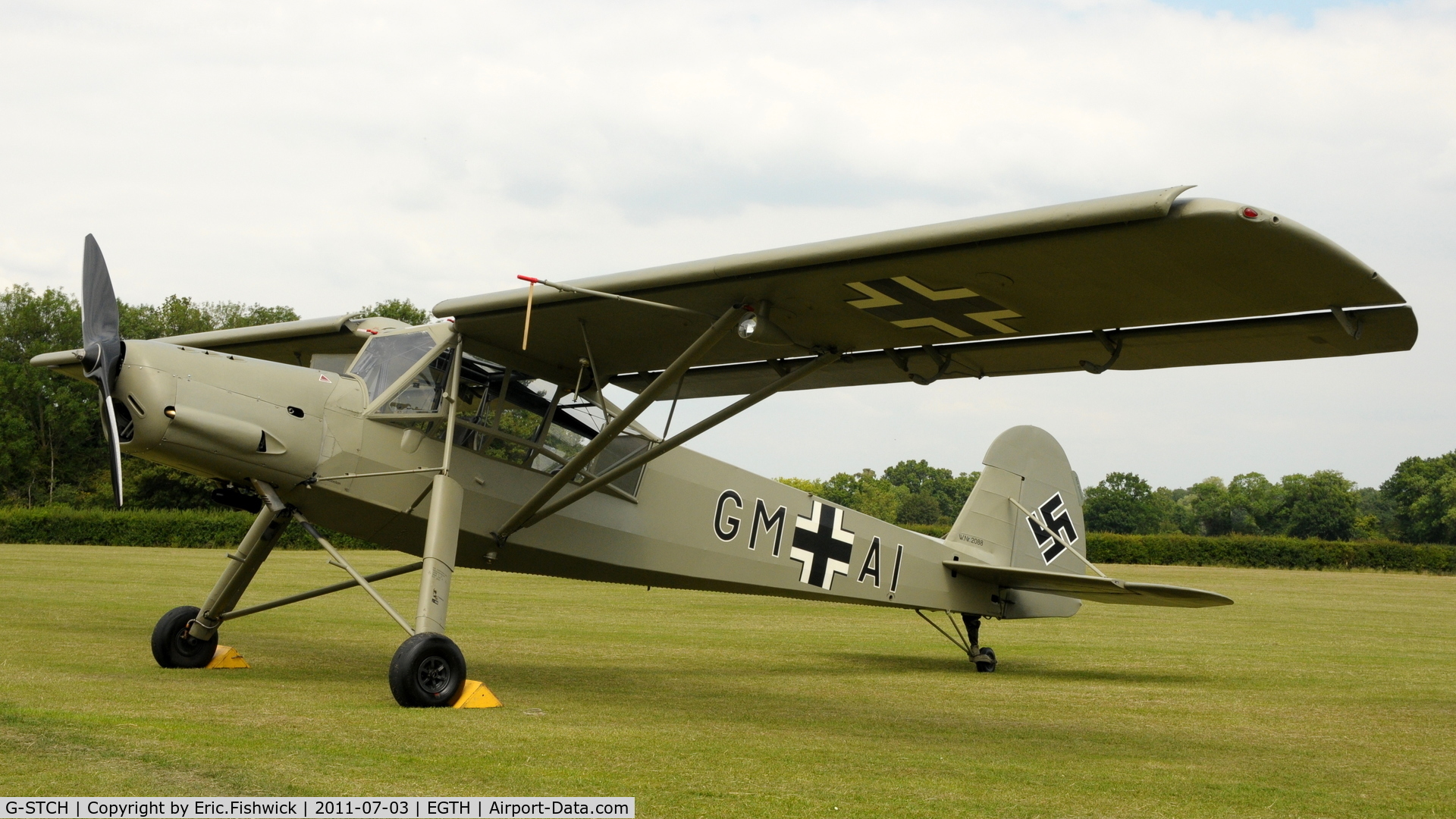 G-STCH, 1942 Fieseler Fi-156A-1 Storch C/N 2088, 1. G-STCH at Shuttleworth Military Pagent Air Display, July 2011