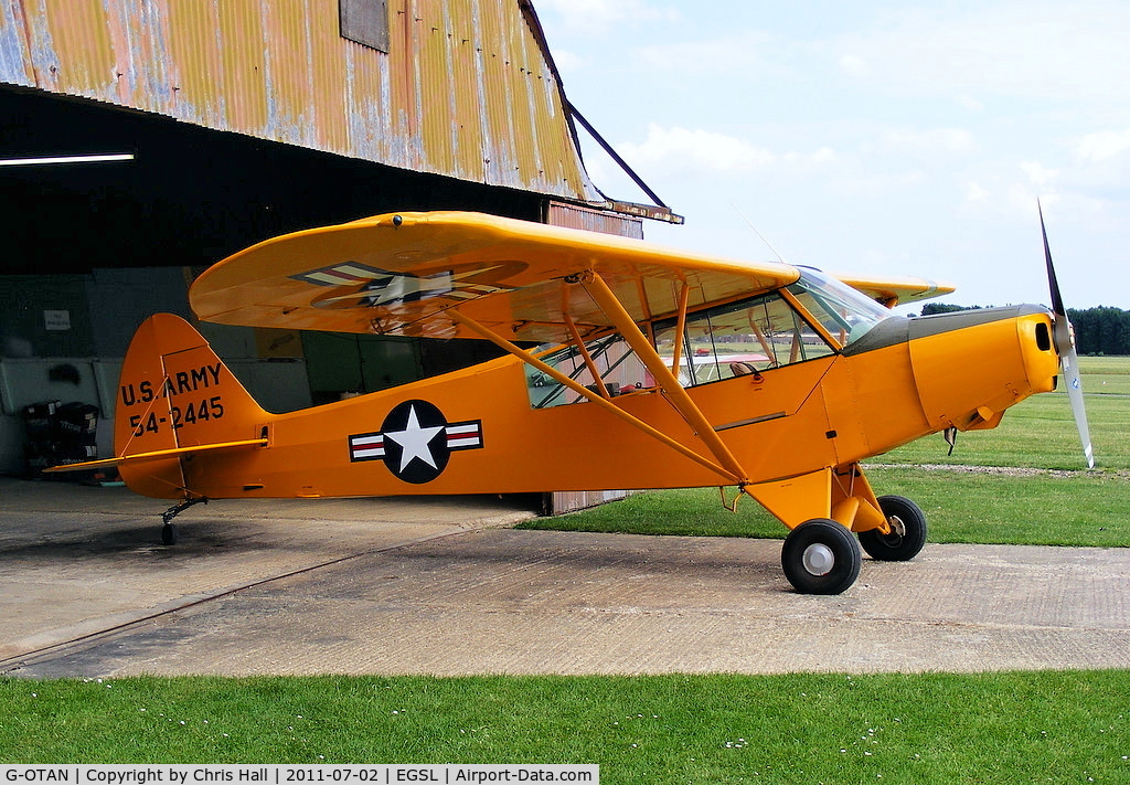 G-OTAN, 1954 Piper L-21B Super Cub (PA-18-135) C/N 18-3845, in US Army markings and wearing the serial 54-2445