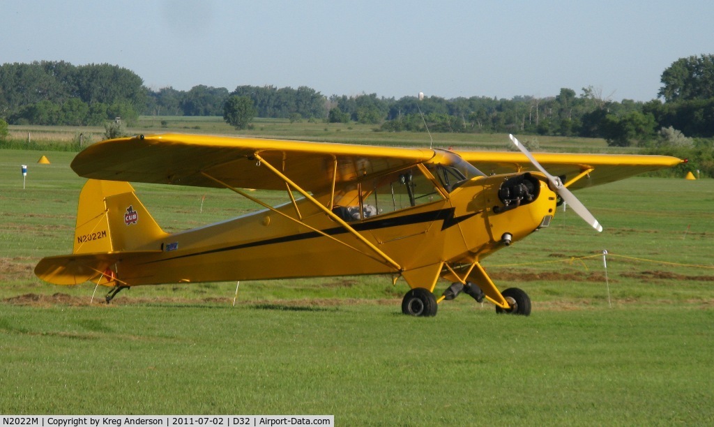 N2022M, 1946 Piper J3C-65 Cub Cub C/N 20787, Starbuck Fly-in 2011