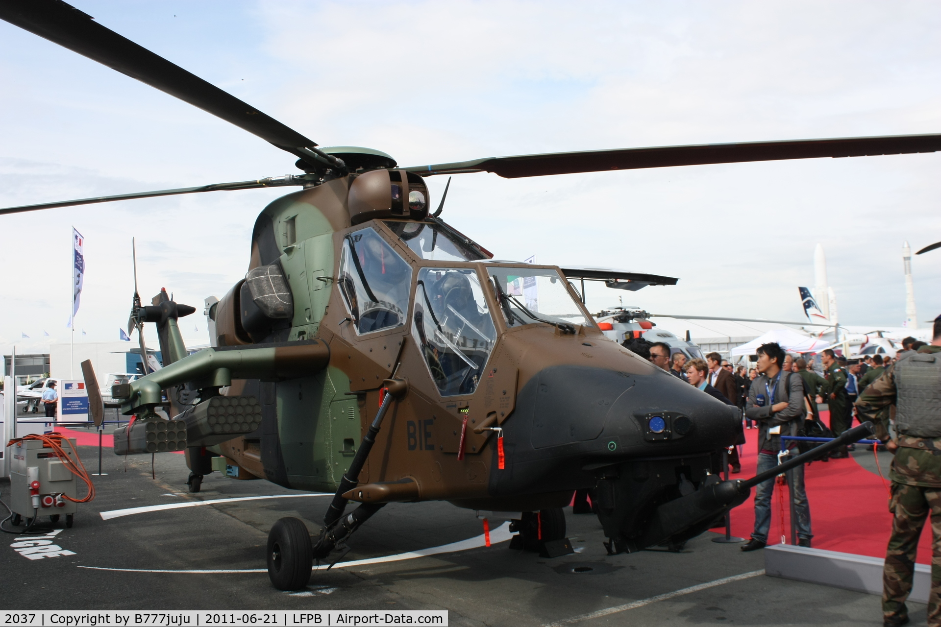 2037, Eurocopter EC-665 Tigre HAP C/N 2037, on dispaly at SIAE 2011