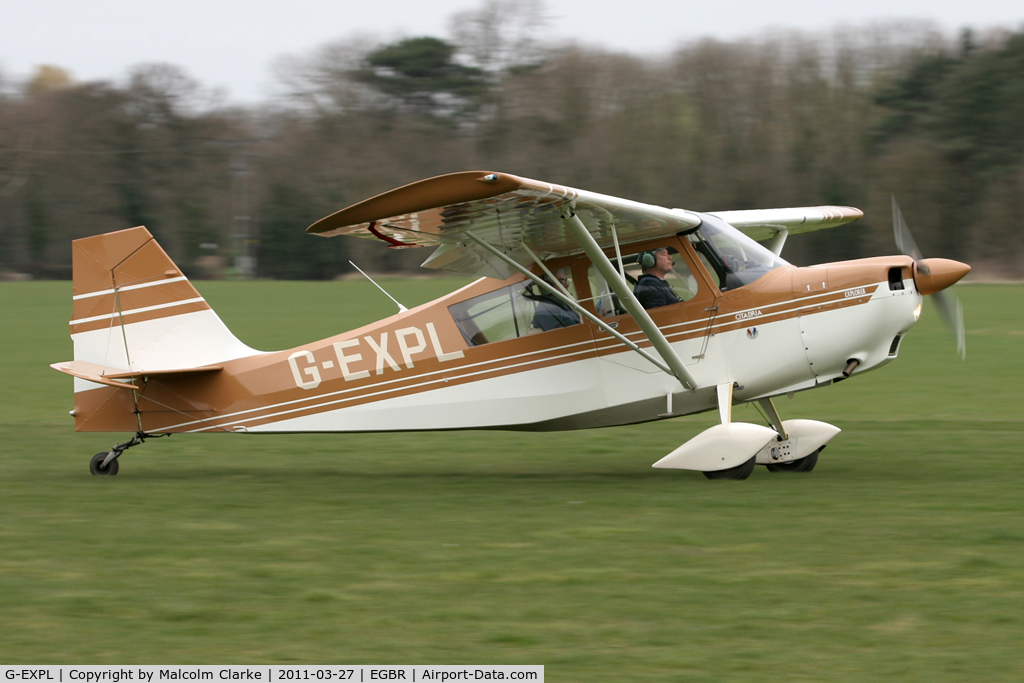 G-EXPL, 1996 Champion 7GCBC Explorer C/N 1220-96, Champion 7GCBC Citabria at Breighton Airfield in March 2011.