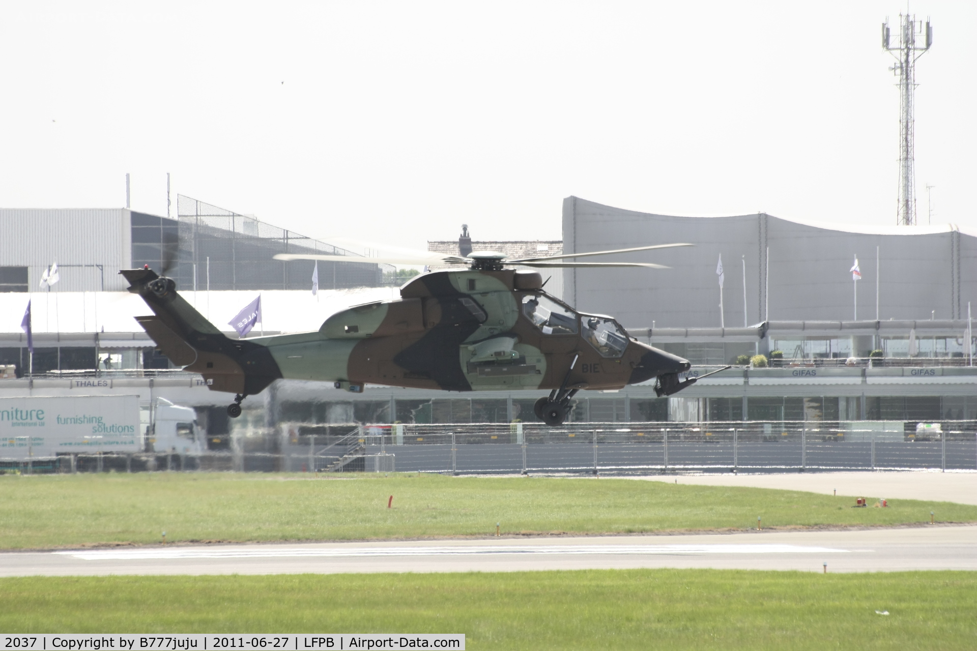 2037, Eurocopter EC-665 Tigre HAP C/N 2037, on dispaly at SIAE 2011