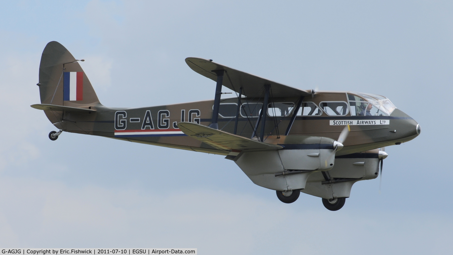 G-AGJG, 1941 De Havilland DH-89A Dominie/Dragon Rapide C/N 6517, 42. G-AGJG at another excellent Flying Legends Air Show (July 2011)