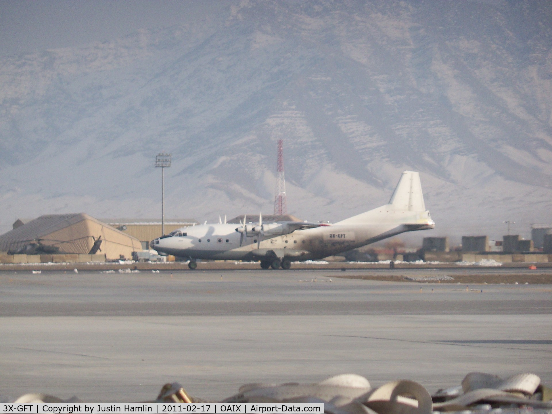 3X-GFT, Antonov An-12BP C/N 9346308, Taking off from Bagram