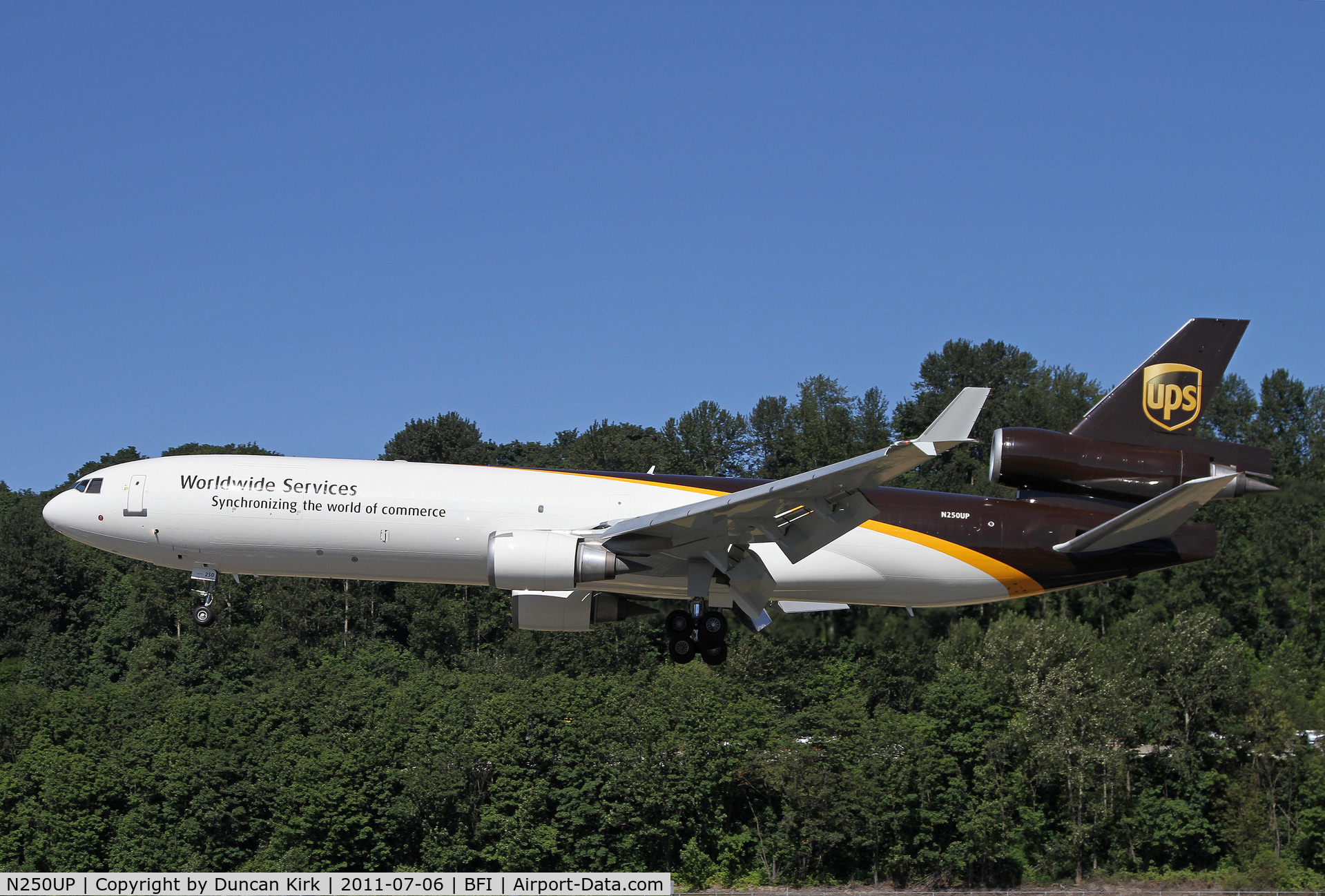 N250UP, 1995 McDonnell Douglas MD-11F C/N 48745, Recently back in the mix of UPS types at BFI