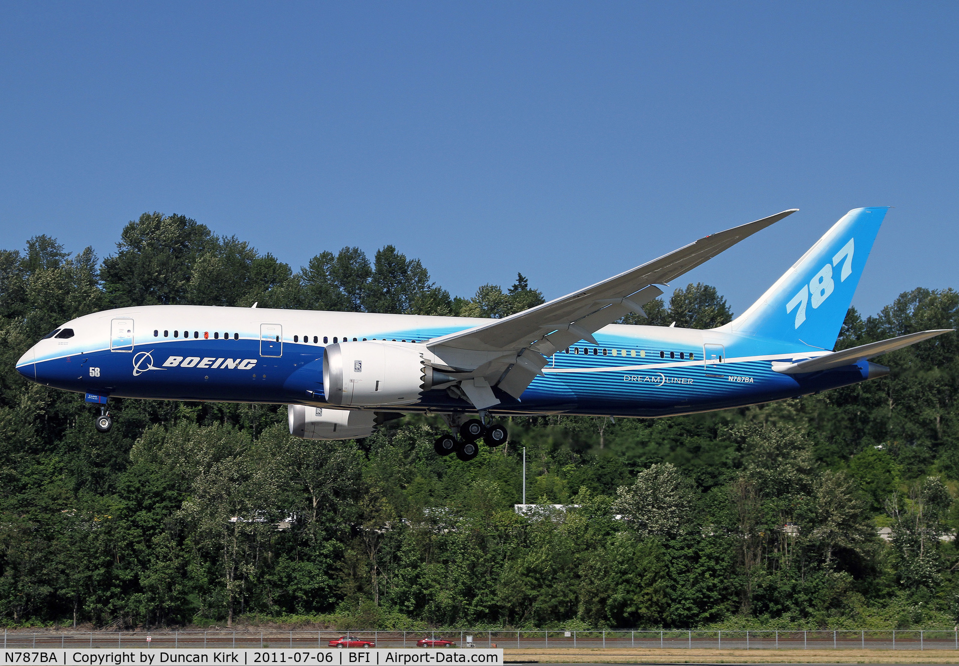 N787BA, 2009 Boeing 787-8 Dreamliner C/N 40690, Returning from another test flight