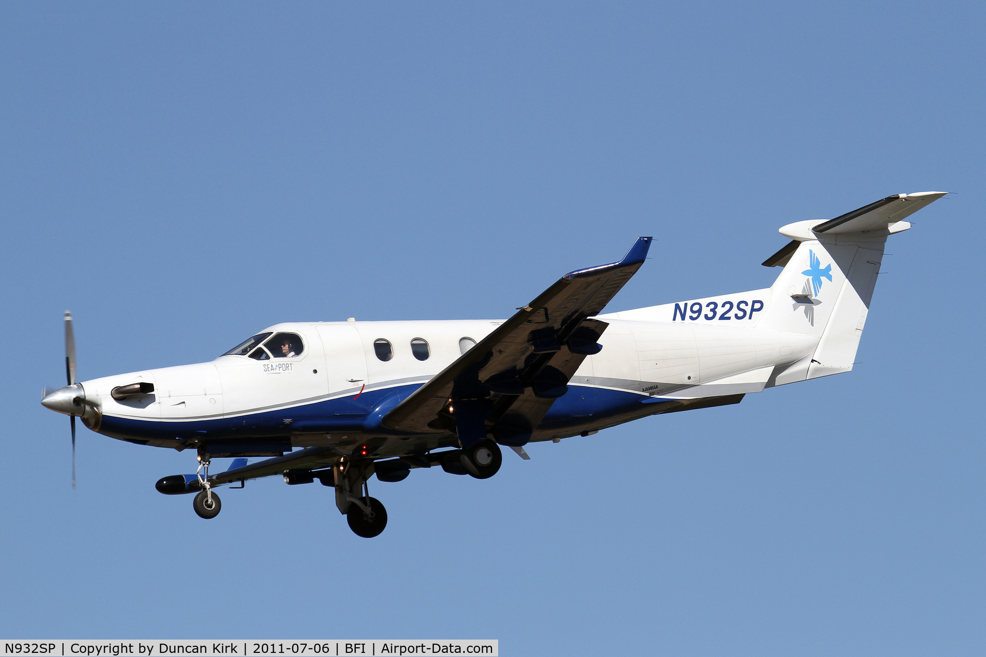N932SP, 1998 Pilatus PC-12/45 C/N 222, SeaPort operates scheduled flights from BFI to Portland