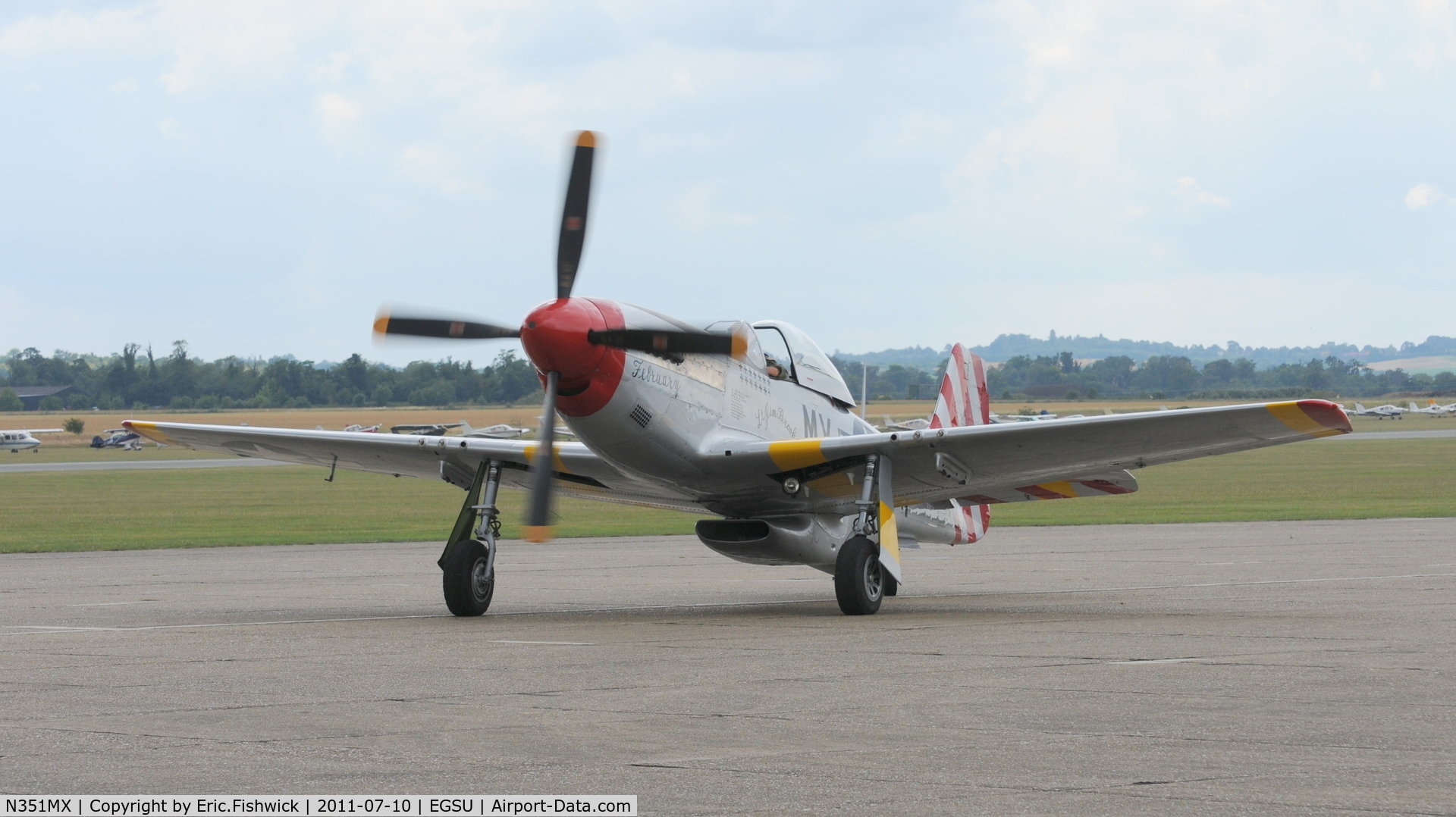 N351MX, 1944 North American P-51D Mustang C/N 122-40931 (44-74391), N351MX  at Flying Legends Air Show, July 2011