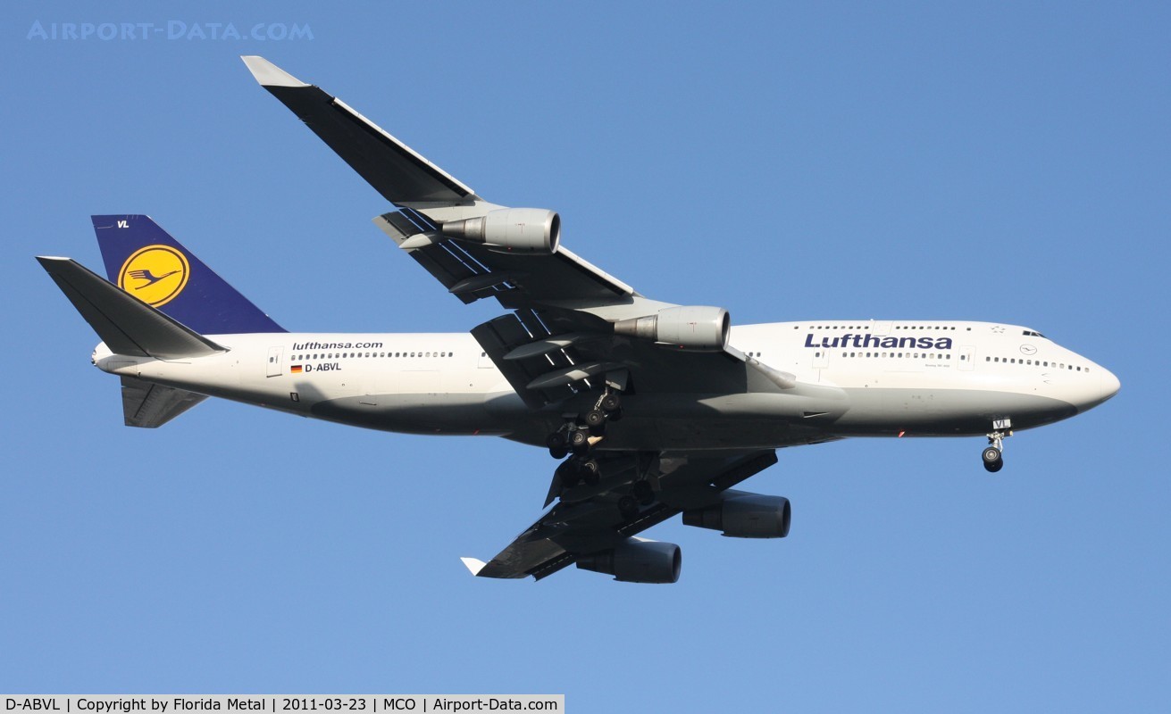 D-ABVL, 1992 Boeing 747-430 C/N 26425, Lufthansa 747