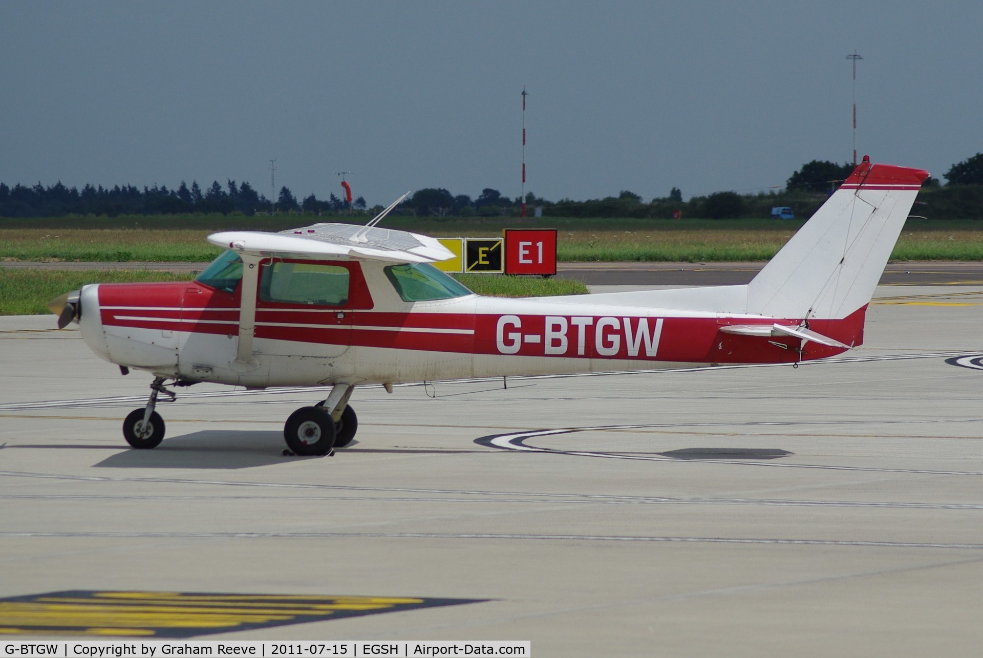 G-BTGW, 1979 Cessna 152 C/N 15279812, Parked at Norwich.