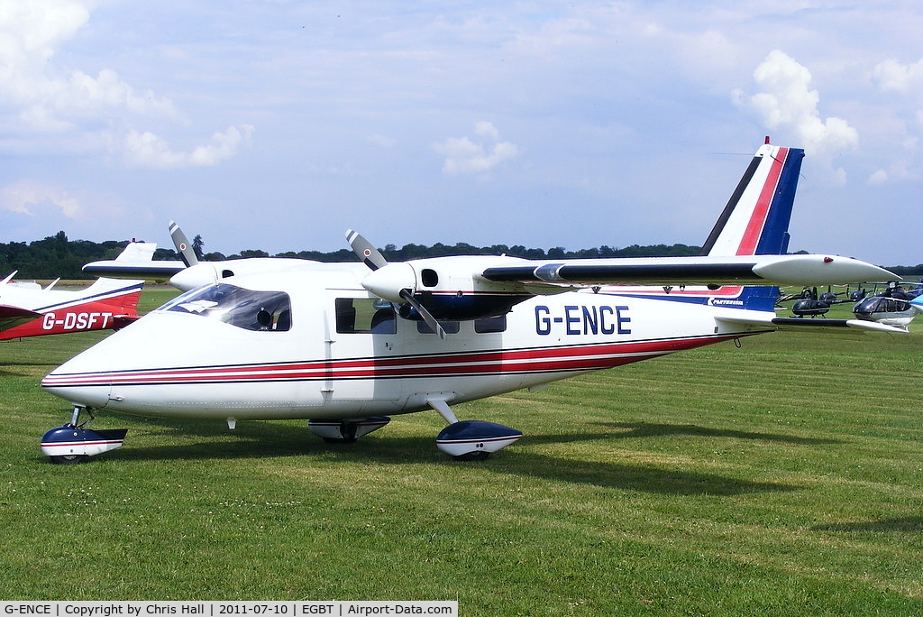 G-ENCE, 1978 Partenavia P-68B C/N 141, visitor to Turweston for the British F1 Grand Prix at Silverstone