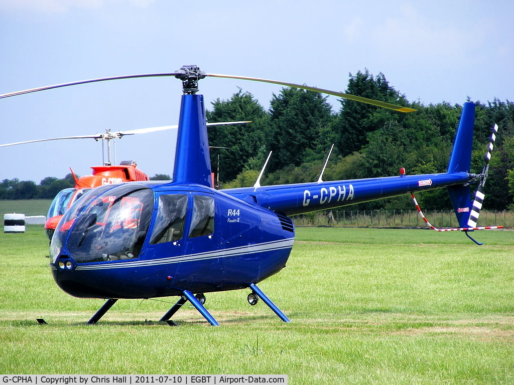G-CPHA, 2008 Robinson R44 Raven II C/N 12641, being used for ferrying race fans to the British F1 Grand Prix at Silverstone