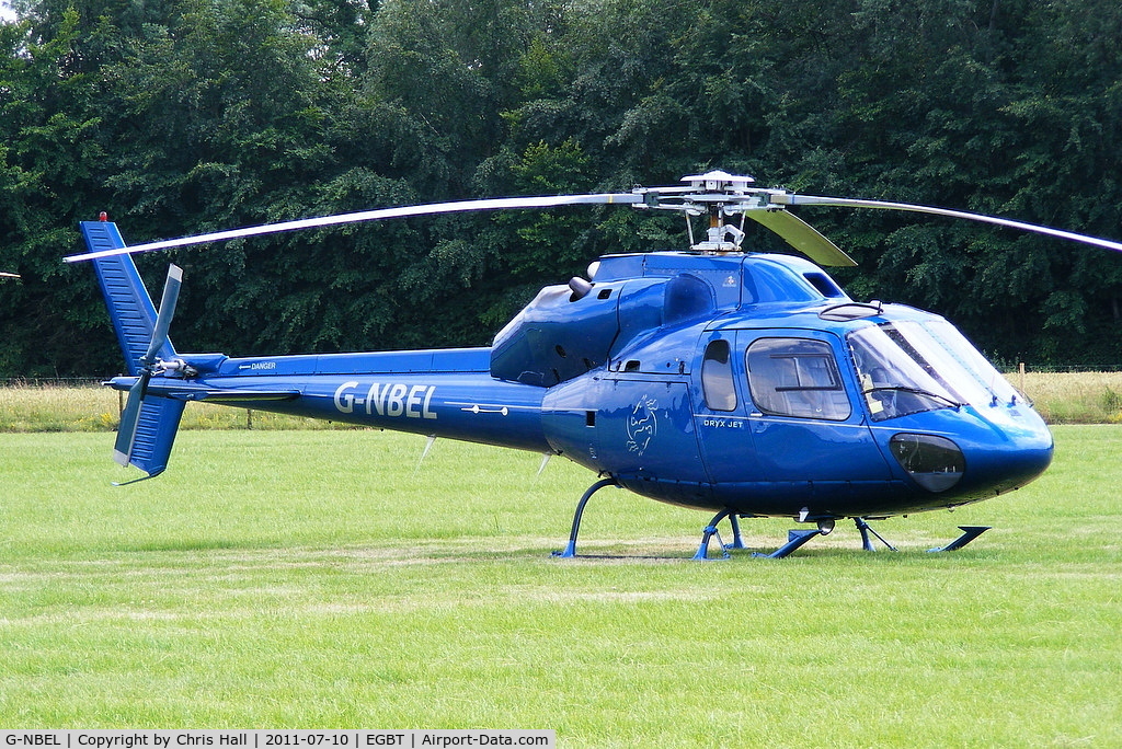 G-NBEL, 1983 Aerospatiale AS-355F-1 Ecureuil 2 C/N 5261, being used for ferrying race fans to the British F1 Grand Prix at Silverstone