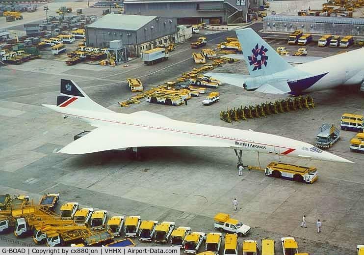 G-BOAD, 1976 Aerospatiale-BAC Concorde 1-102 C/N 100-010, Concorde of British Airways at Kai Tak