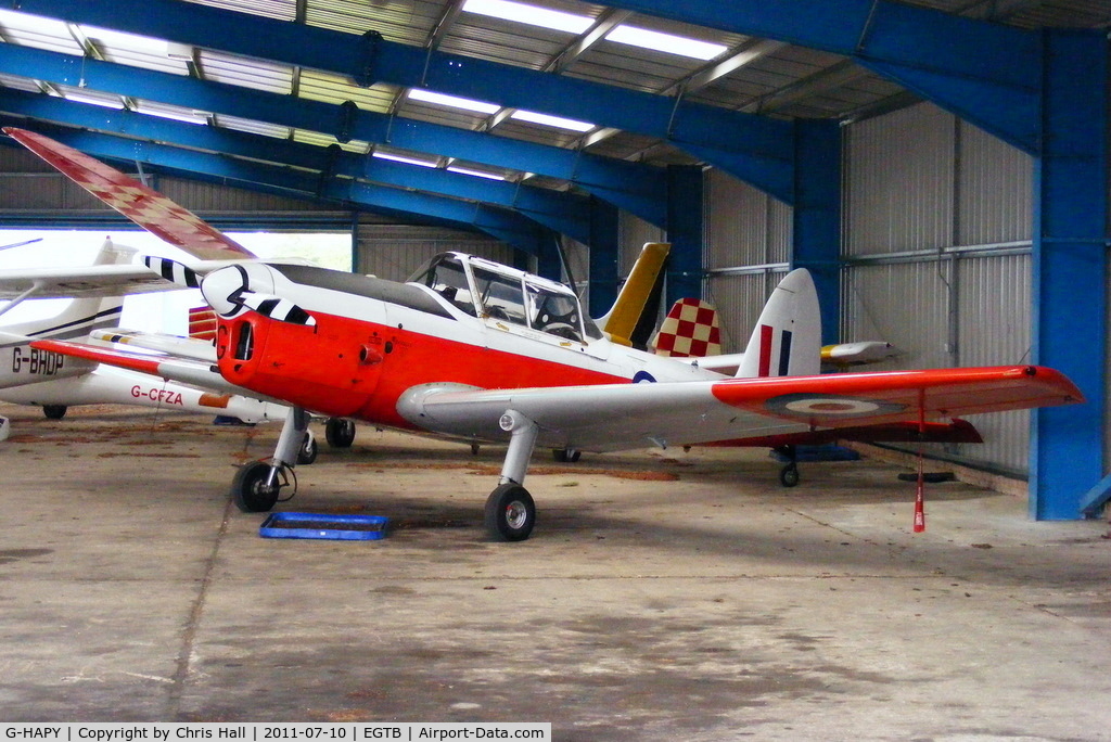 G-HAPY, 1952 De Havilland DHC-1 Chipmunk T.10 C/N C1/0697, in its former RAF guise and wearing serial WP803