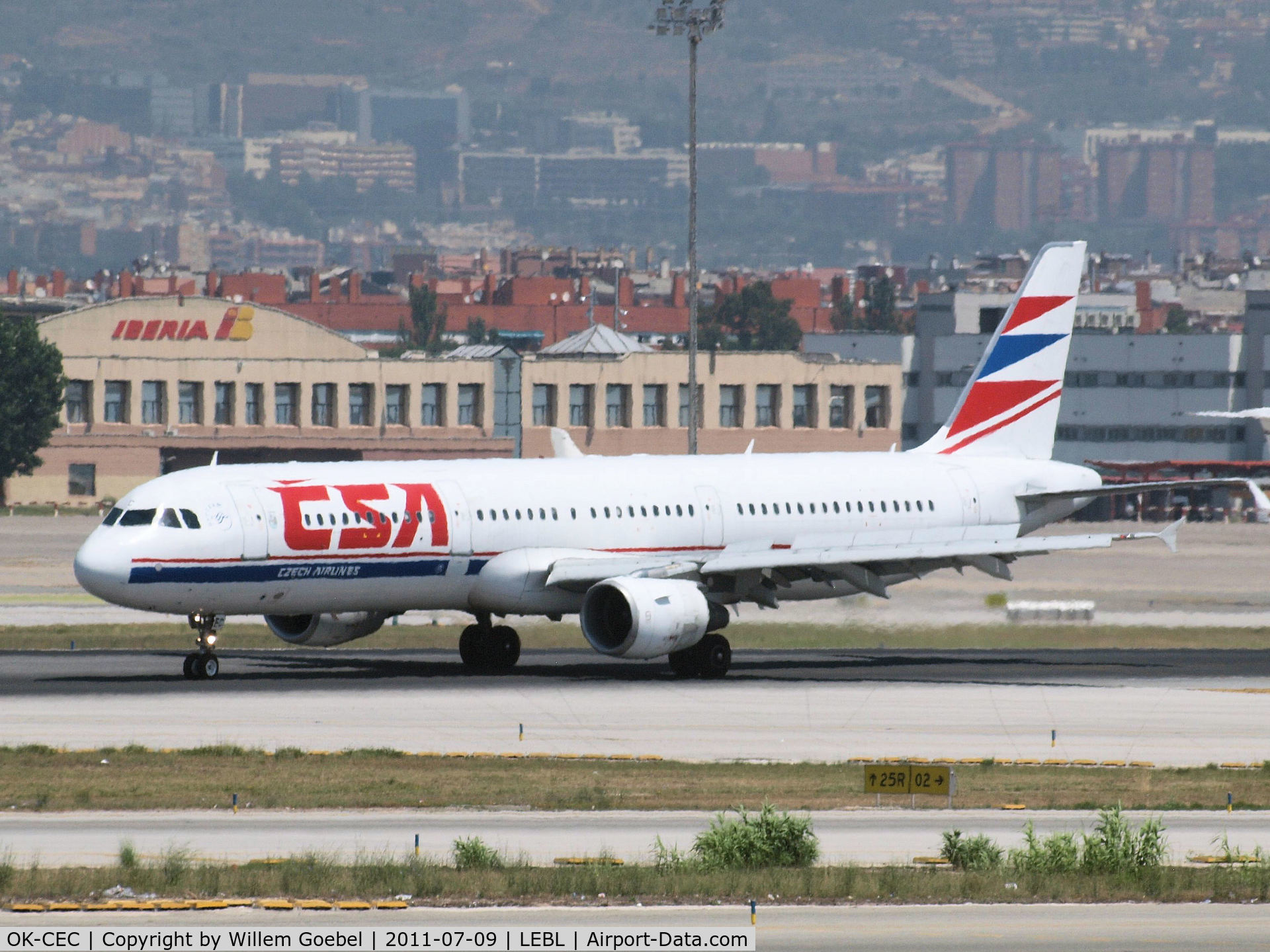 OK-CEC, 1997 Airbus A321-211 C/N 674, Arrival on Barcelona Airport