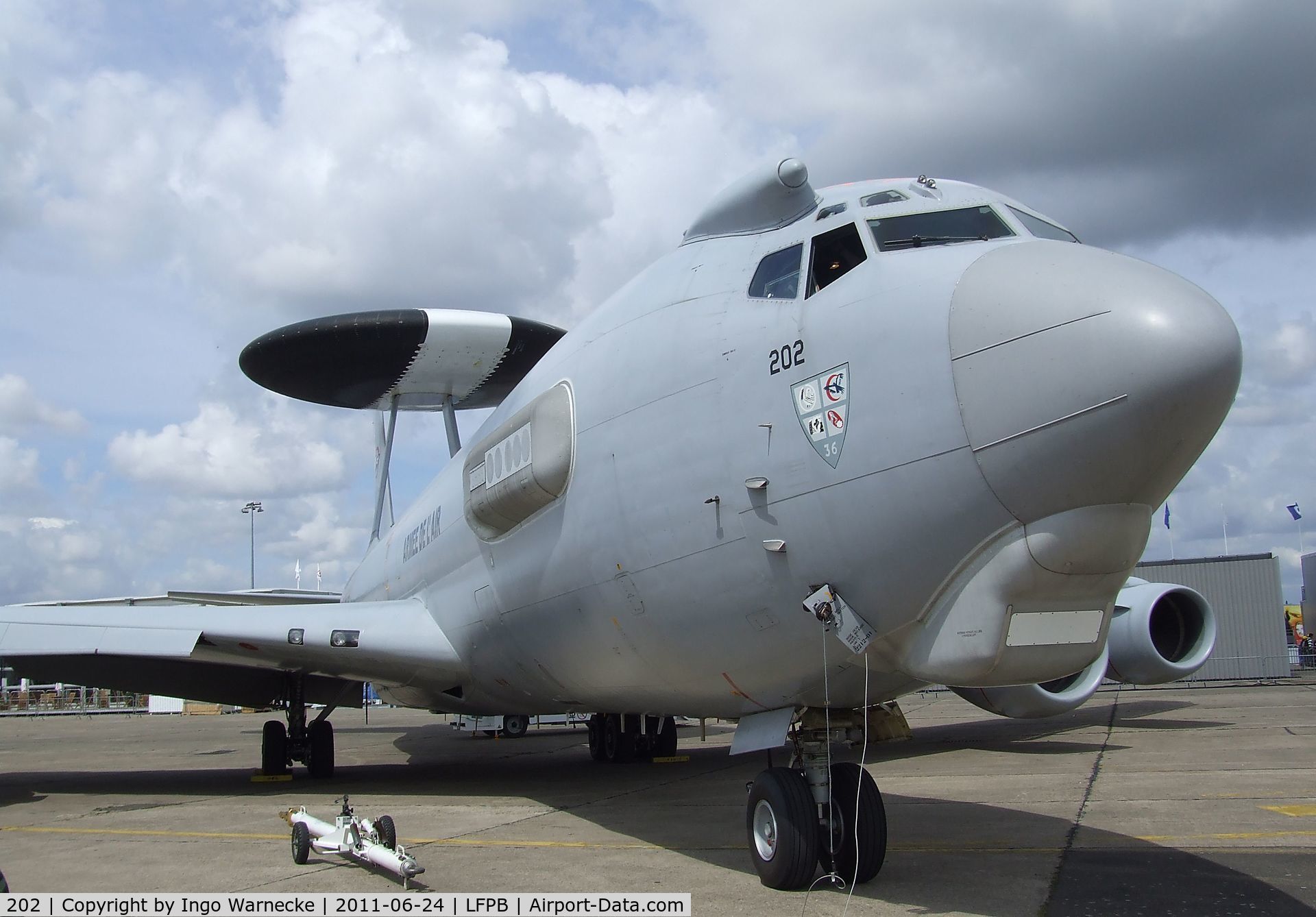 202, 1990 Boeing E-3F (707-300) Sentry C/N 24116, Boeing E-3F Sentry of the Armee de l'Air (french air force) at the Aerosalon 2011, Paris