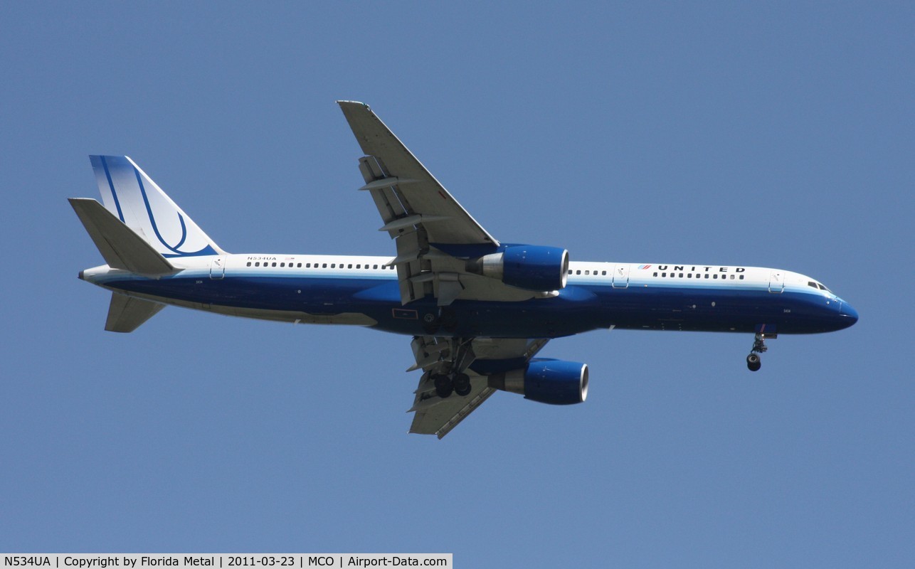 N534UA, 1991 Boeing 757-222F C/N 25129, United 757