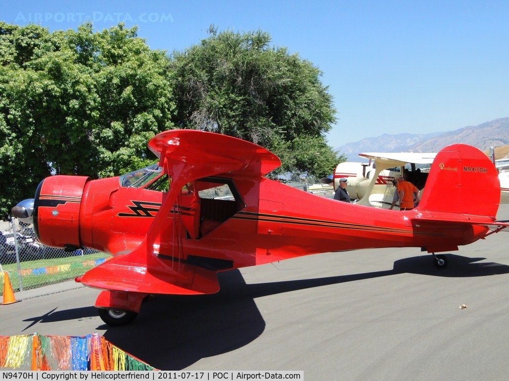 N9470H, 1943 Beech D17S Staggerwing C/N 6670, Parked for static display