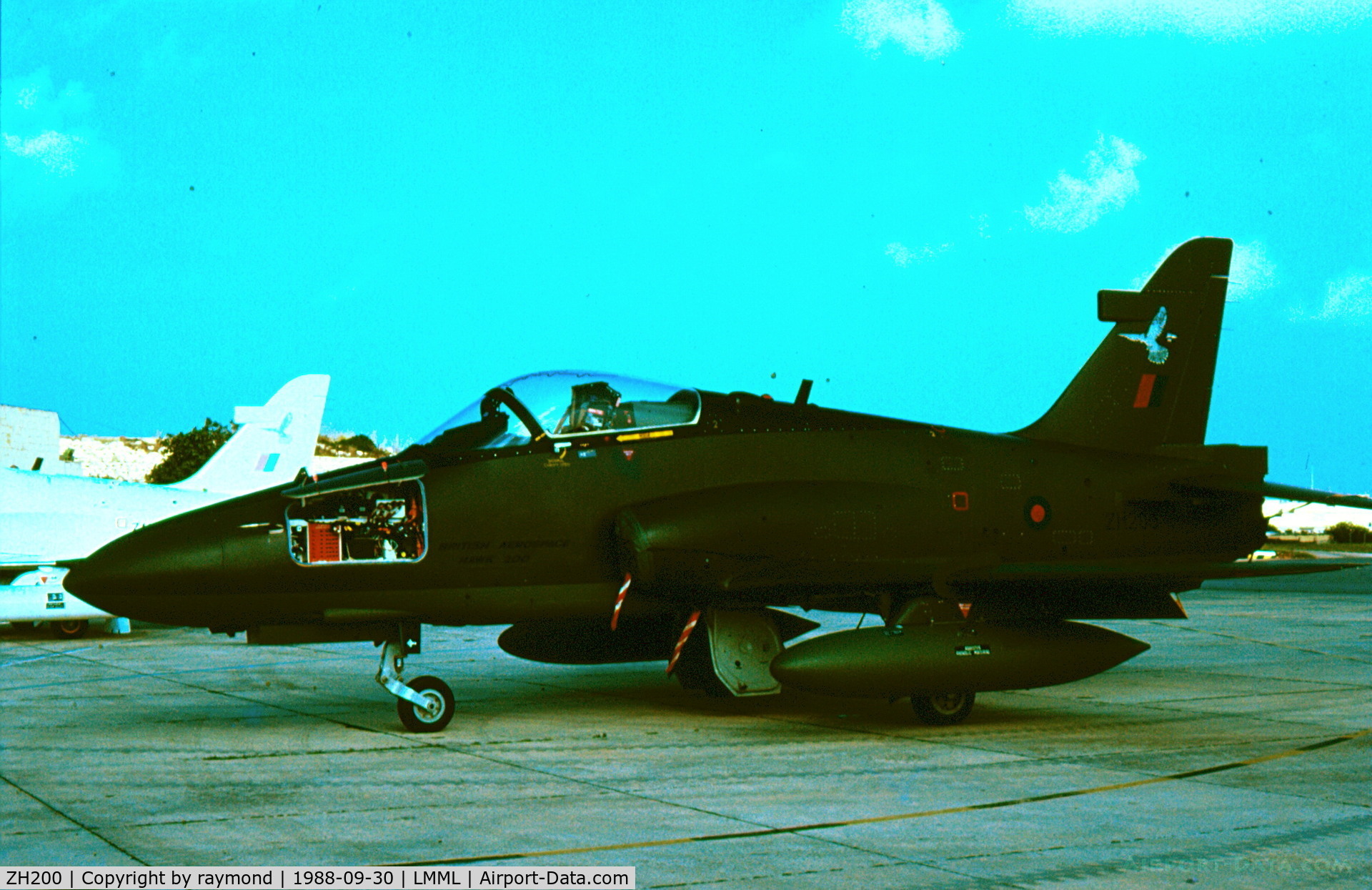 ZH200, 1987 British Aerospace Hawk 200 C/N 356, Hawk200 ZH200 passed through Malta on its way
to Australia for a demonstration flight for the Royal
Australian Air Force.