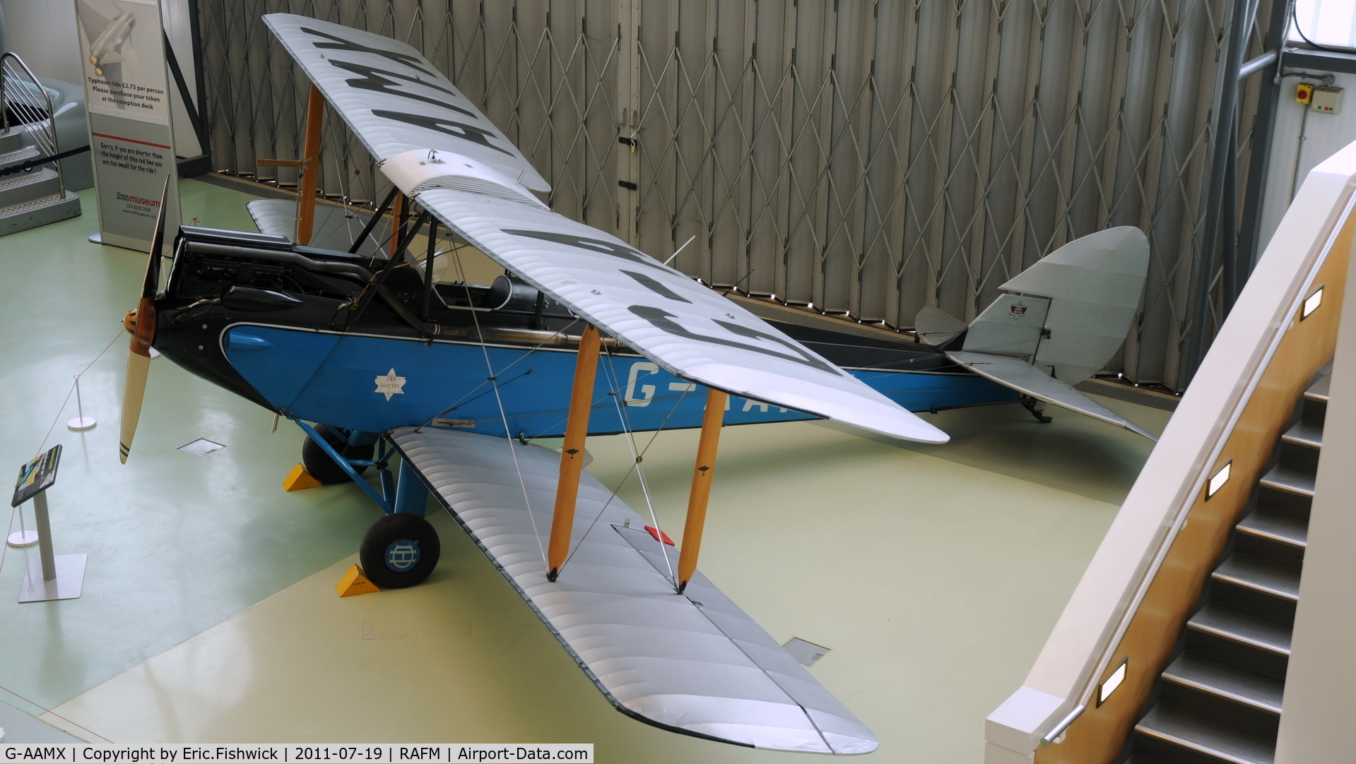 G-AAMX, 1929 De Havilland DH60M Gipsy Moth C/N 125, G-AAMX looking immaculate at the RAF Museum, Hendon, London.