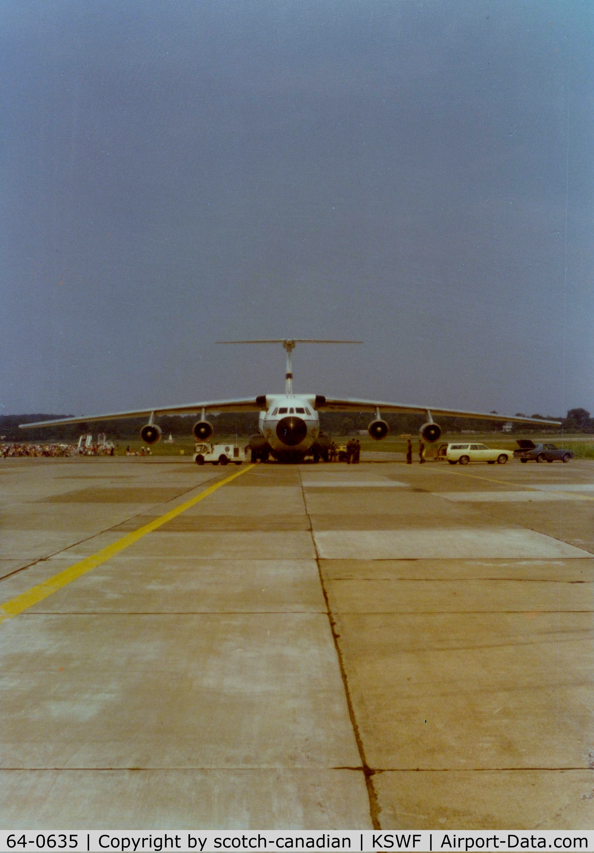 64-0635, 1964 Lockheed C-141A Starlifter C/N 300-6047, Lockheed C-141A Starlifter SN: 64-0635 at Stewart International Airport, Newburgh, NY - circa 1970's