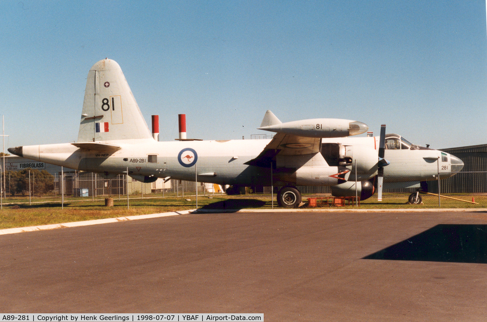 A89-281, Lockheed SP-2H Neptune C/N 726-7281, Brisbane Aviation Museum, Archerfield Airportex A89-281