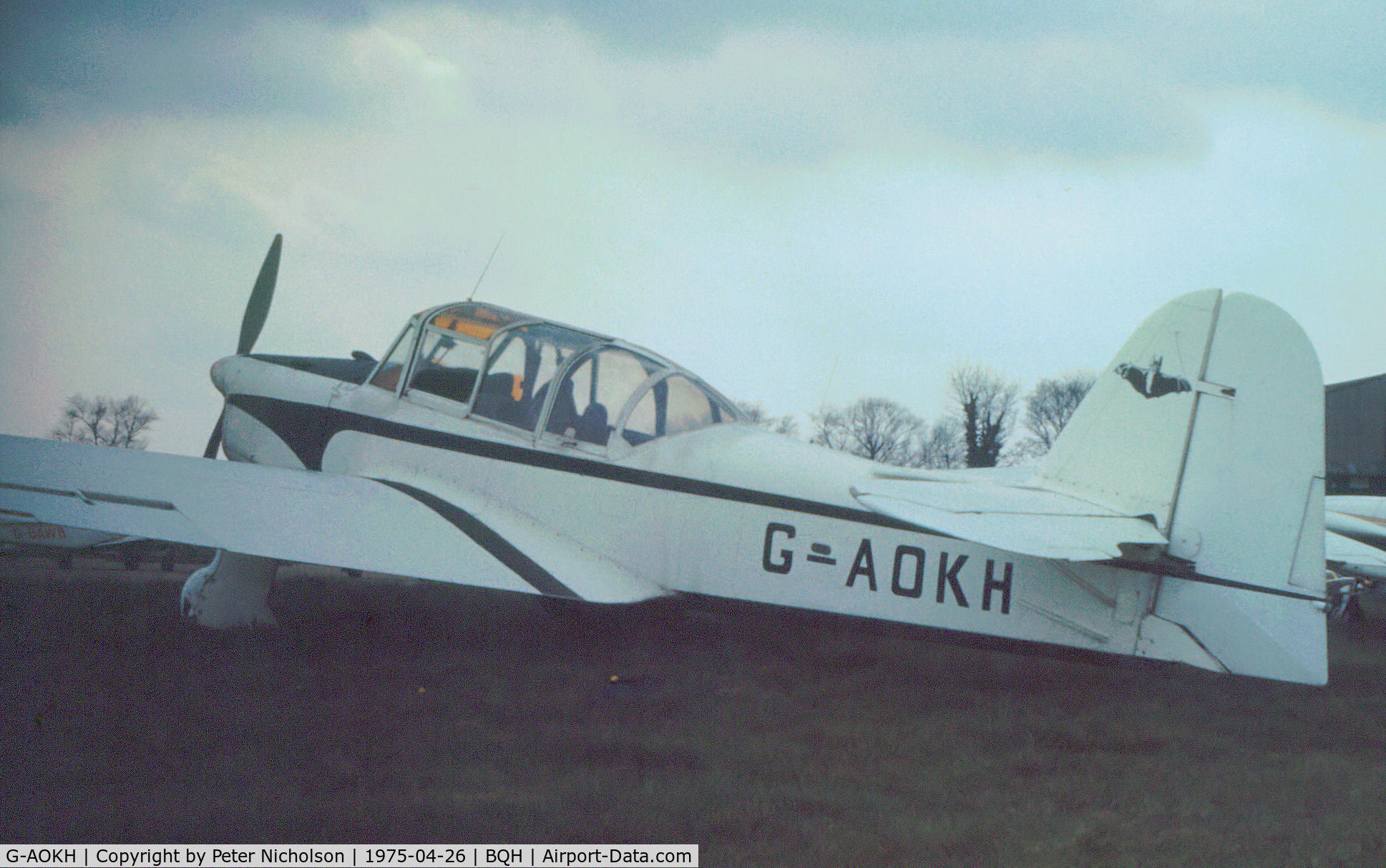 G-AOKH, 1948 Percival P40 Prentice T.1 C/N PAC-212, Percival Prentice 1 as seen at Biggin Hill in April 1975.