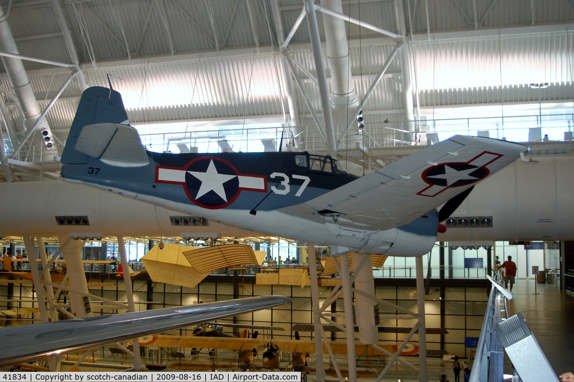 41834, Grumman F6F-3K Hellcat C/N A-3100, Grumman F6F-3K Hellcat at the Steven F. Udvar-Hazy Center, Smithsonian National Air and Space Museum, Chantilly, VA