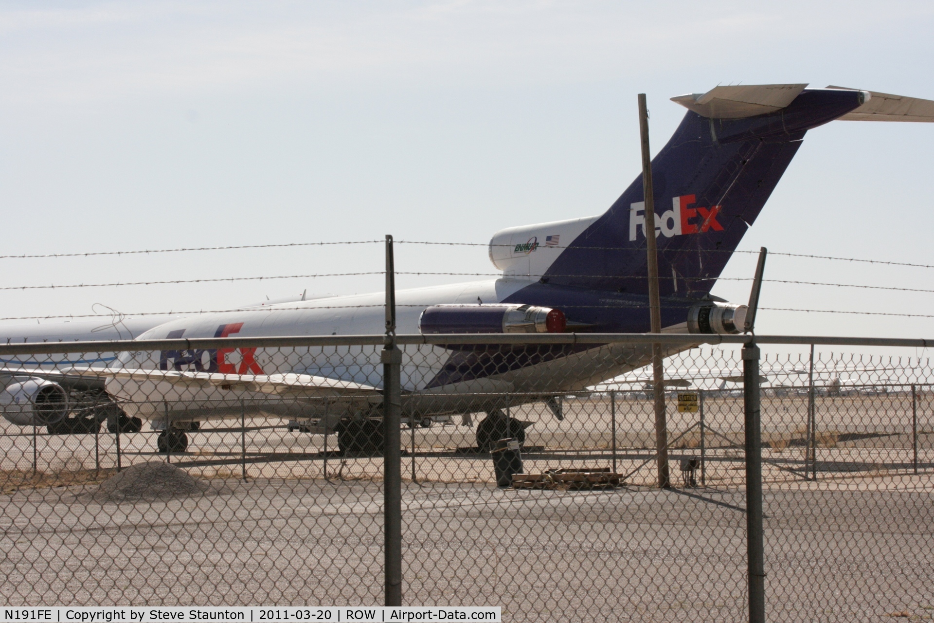 N191FE, 1966 Boeing 727-22 C/N 19084, Taken at Roswell International Air Centre Storage Facility, New Mexico in March 2011 whilst on an Aeroprint Aviation tour