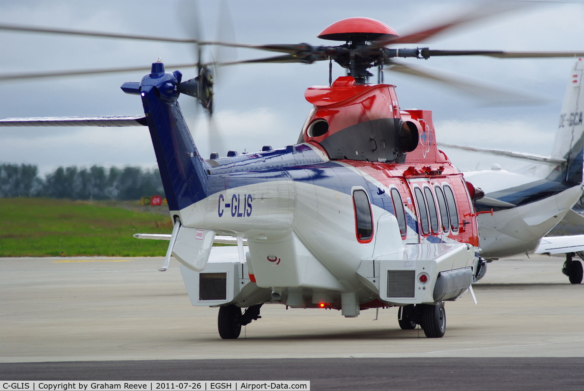 C-GLIS, 2011 Eurocopter EC-225LP Super Puma C/N 2798, About to depart.