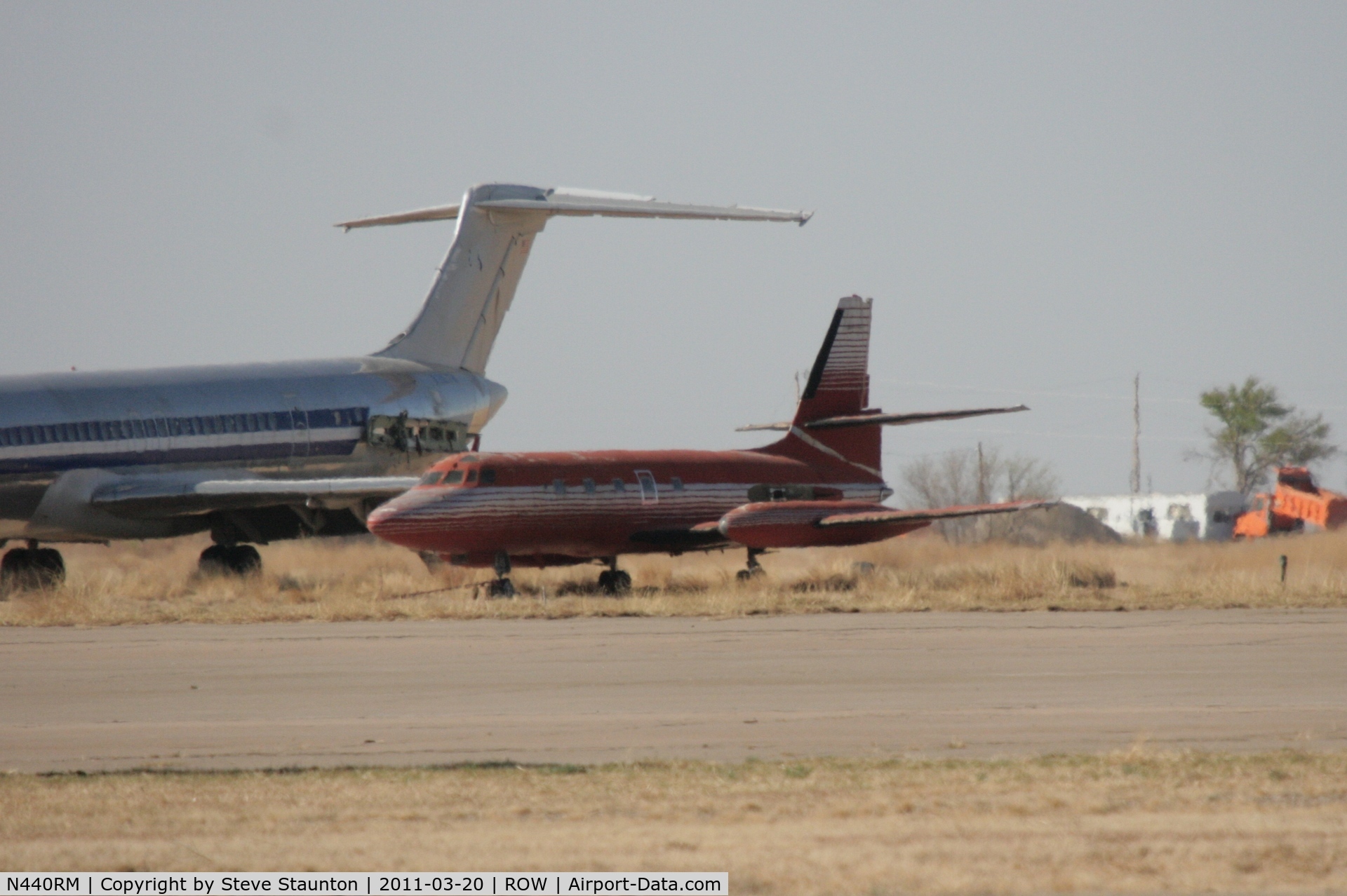 N440RM, 1961 Lockheed L-1329 JetStar 8 C/N 5016, Taken at Roswell International Air Centre Storage Facility, New Mexico in March 2011 whilst on an Aeroprint Aviation tour