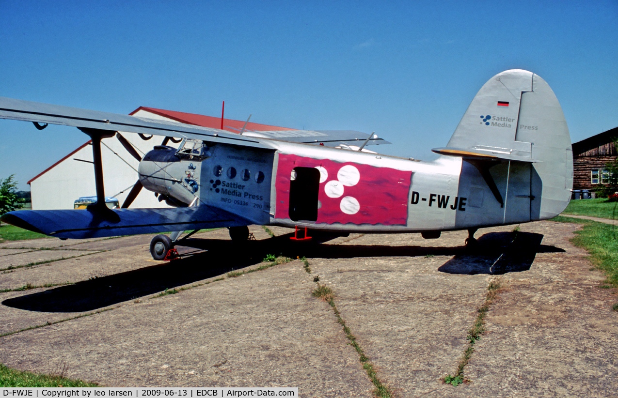 D-FWJE, 1970 Antonov An-2T C/N 1G108-69, Ballenstedt EDCB 13.6.09