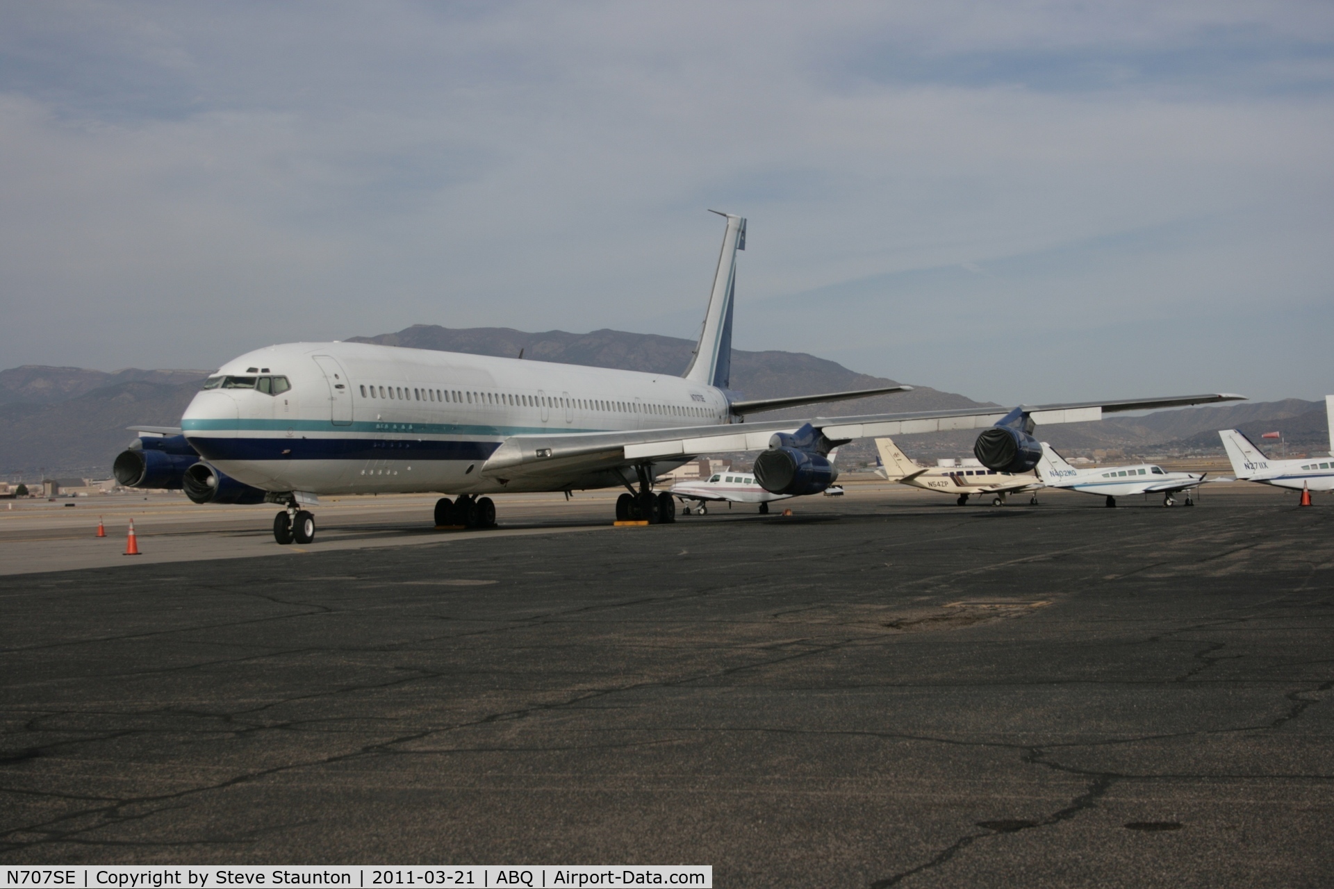 N707SE, 1967 Boeing 707-328C C/N 19522, Taken at Alburquerque International Sunport Airport, New Mexico in March 2011 whilst on an Aeroprint Aviation tour