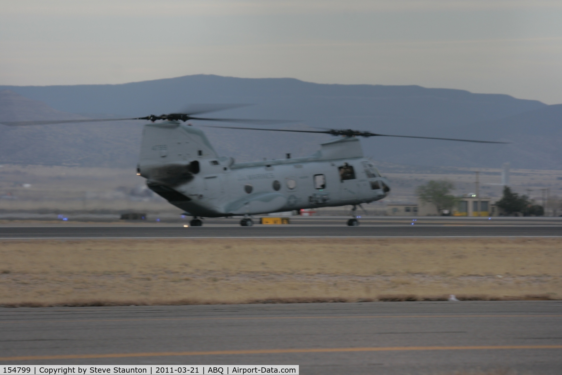 154799, Boeing Vertol CH-46F Sea Knight C/N 2412, Taken at Alburquerque International Sunport Airport, New Mexico in March 2011 whilst on an Aeroprint Aviation tour